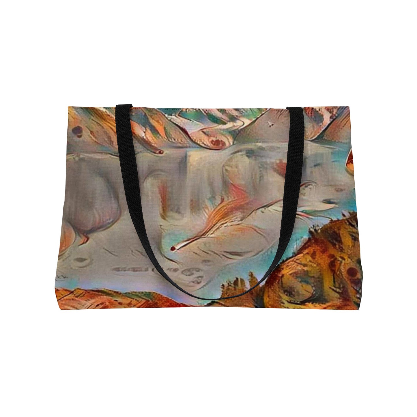 Mountain Glacier Reflection Print Travel Large Tote - Abstract Nature Art
