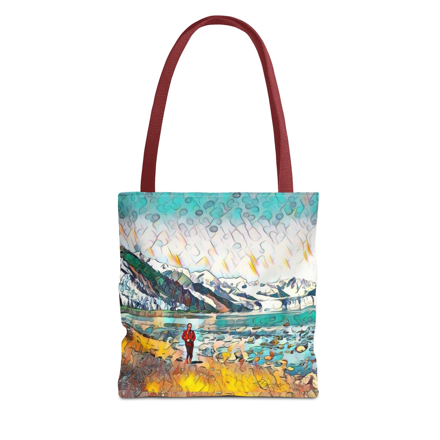 Tote Bag — Alaska Glacier Beach Stroll Abstract Tote