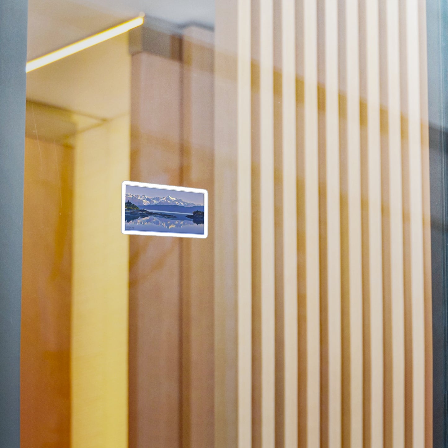 Sticker - Scenic Abstract Mountain Glacier Wilderness Reflection