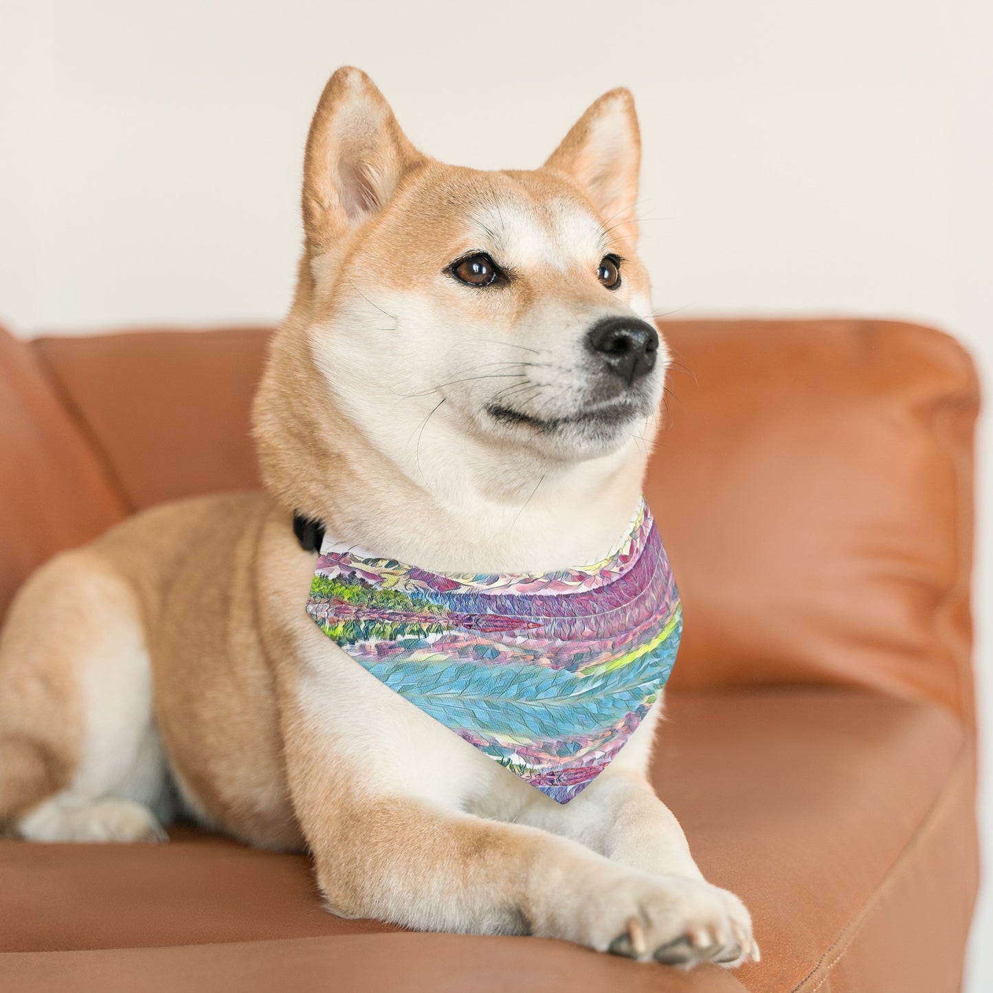 Pet Bandana Collar Oceans & Mtns