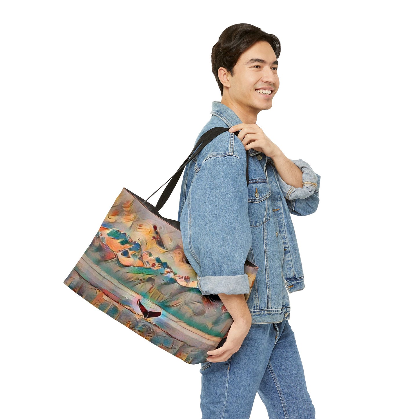 Large Tote -- Abstract Whale Tail Wilderness Bag