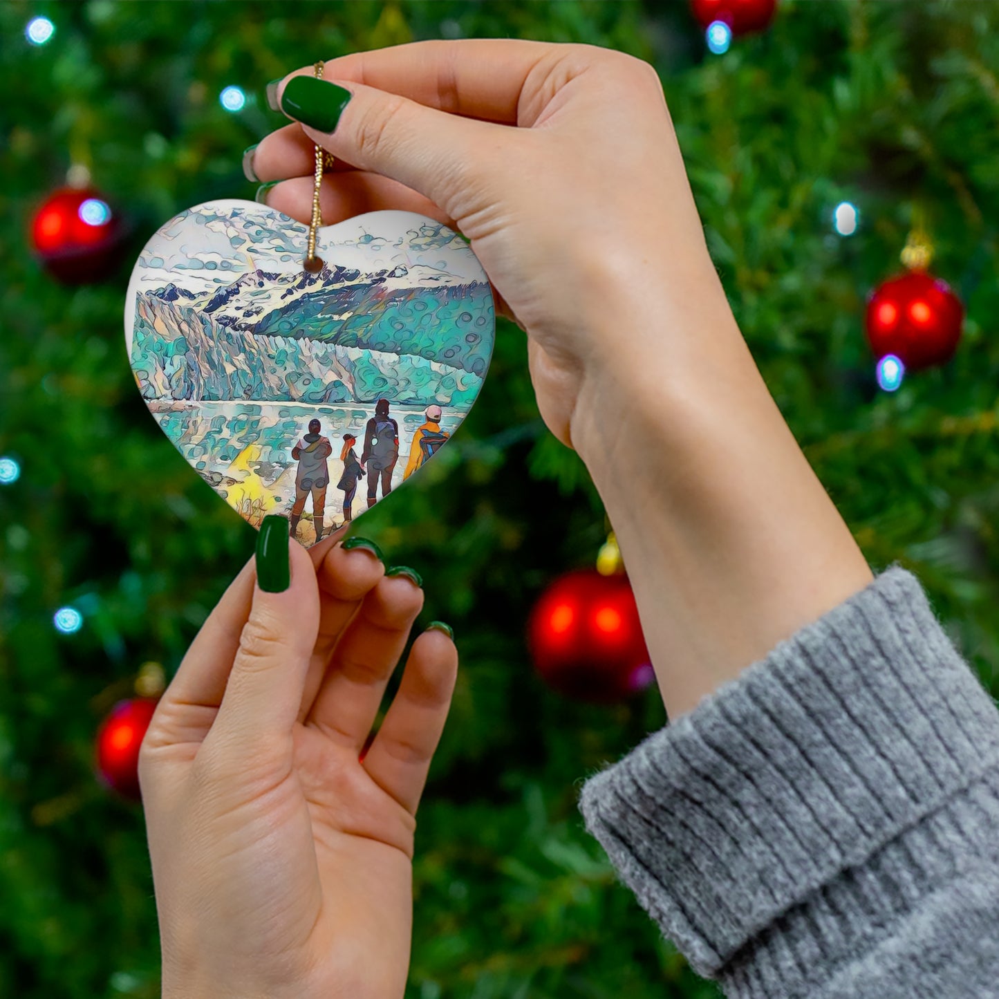 Glacier View Ornament, 4 Shapes