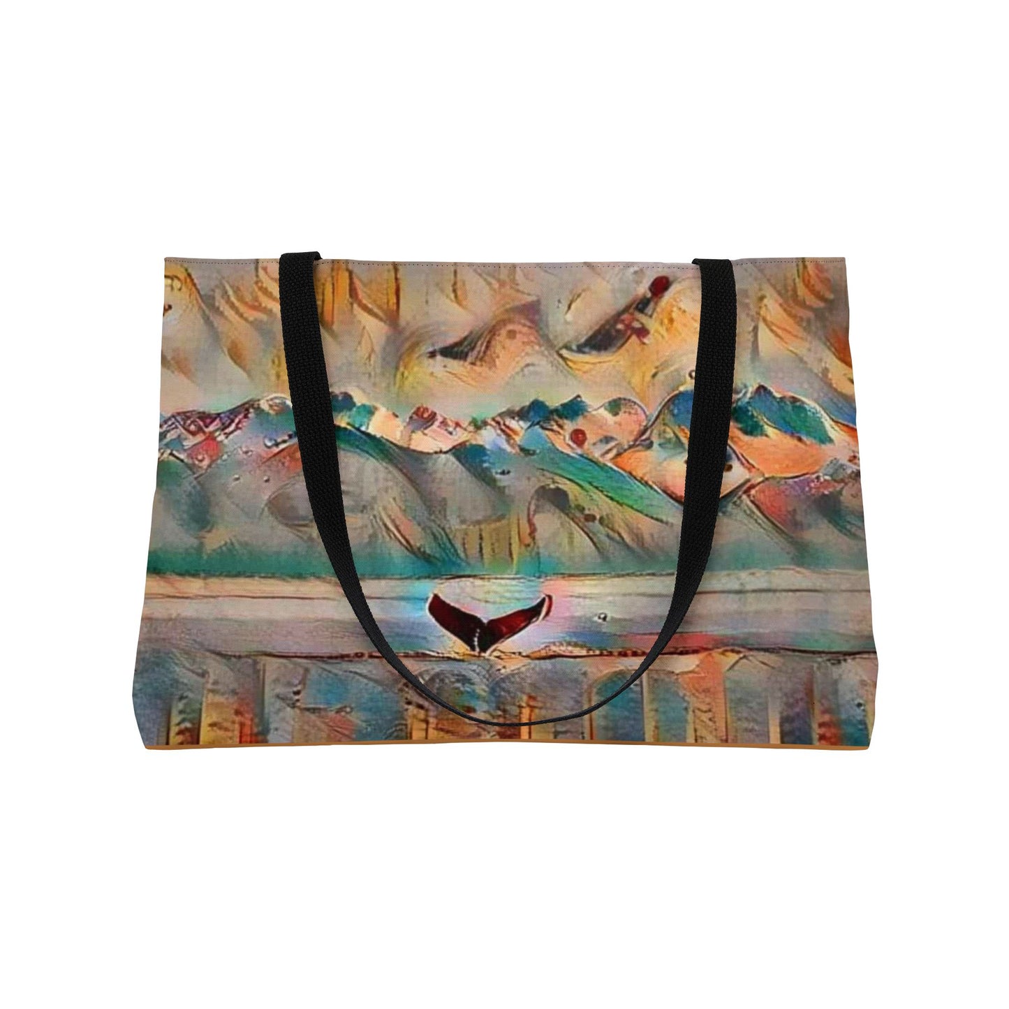Large Tote -- Abstract Whale Tail Wilderness Bag