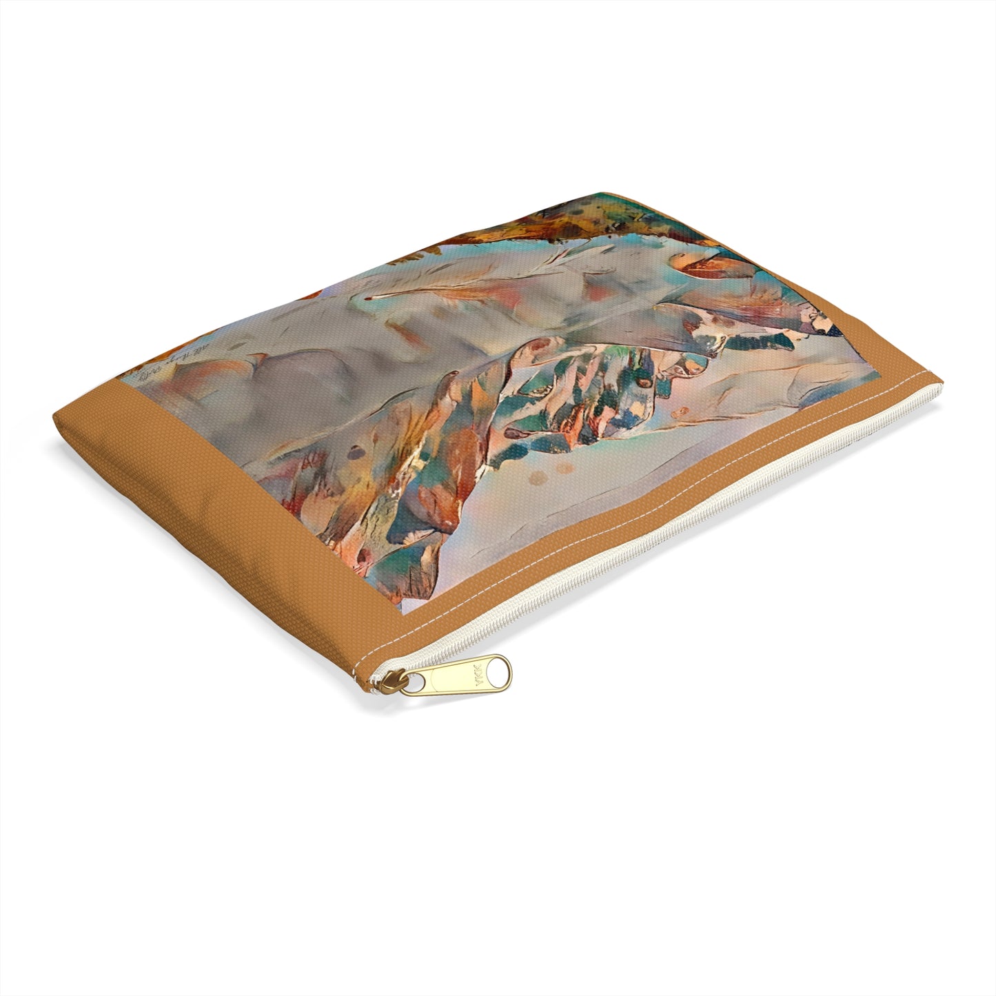 Mountain Glacier Scene Accessory Pouch — Colorful Scenic Zip Pocket
