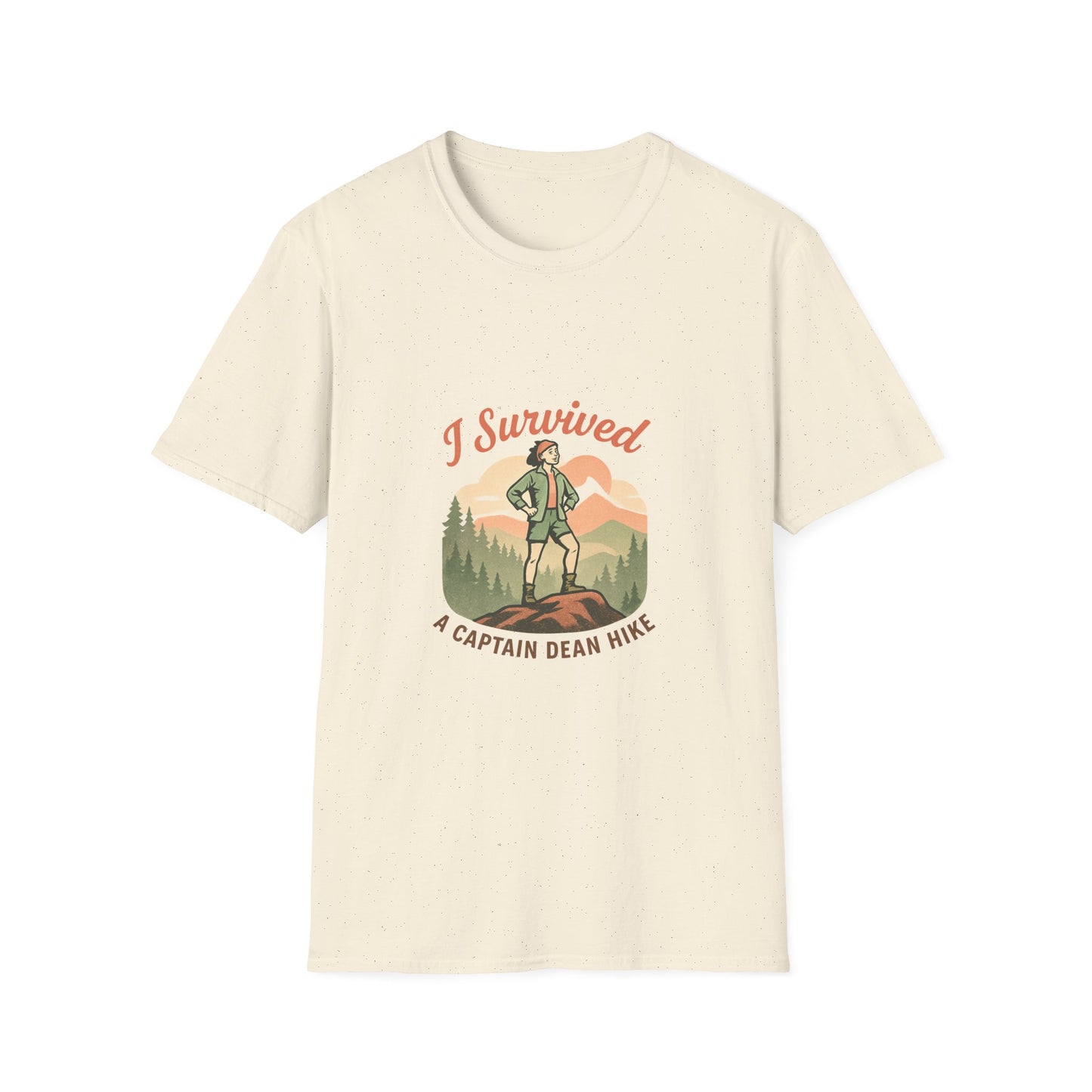 "I Survived A Captain Dean Hike" T-Shirt — Funny Hiking Tee for Outdoor Enthusiasts