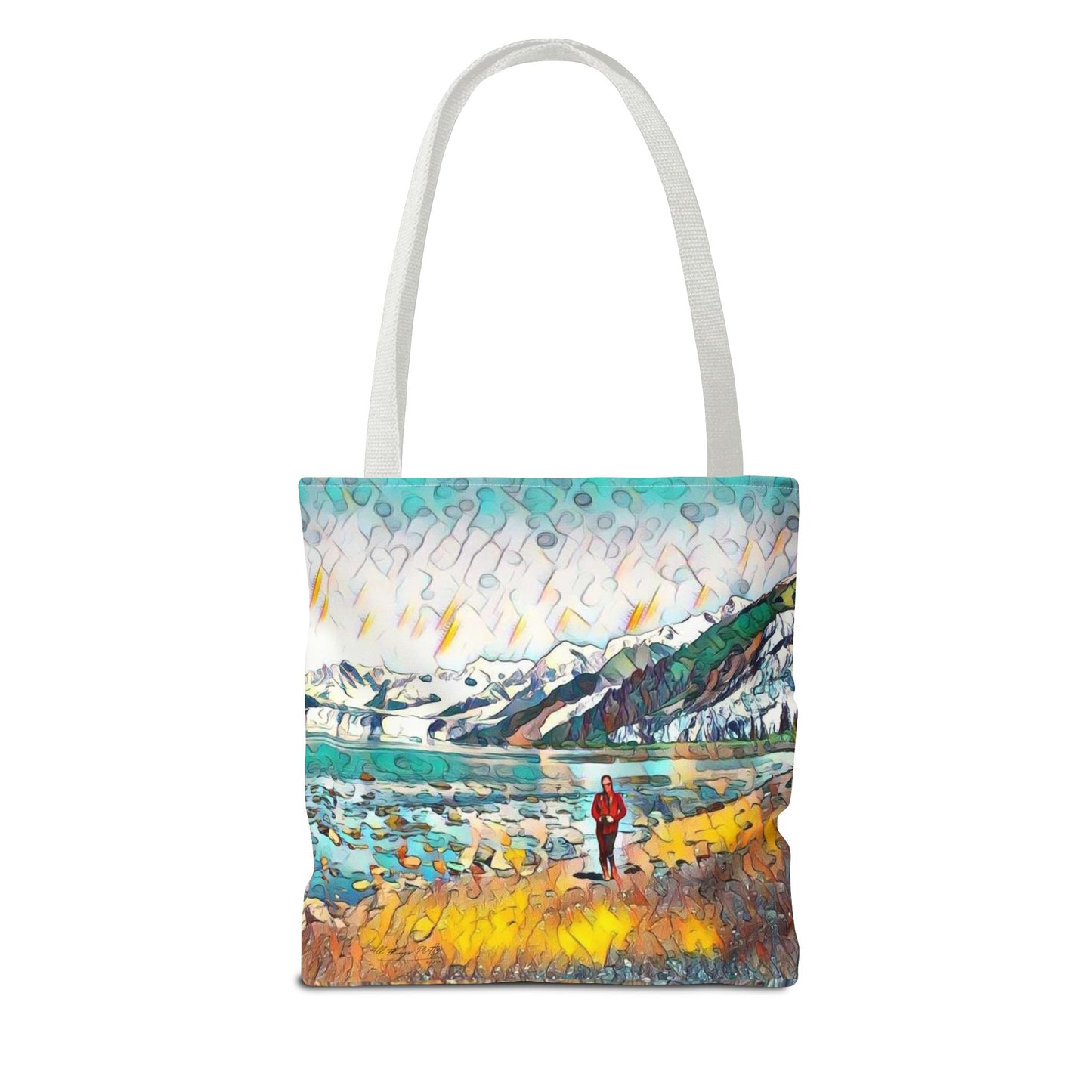 Tote Bag — Alaska Glacier Beach Stroll Abstract Tote