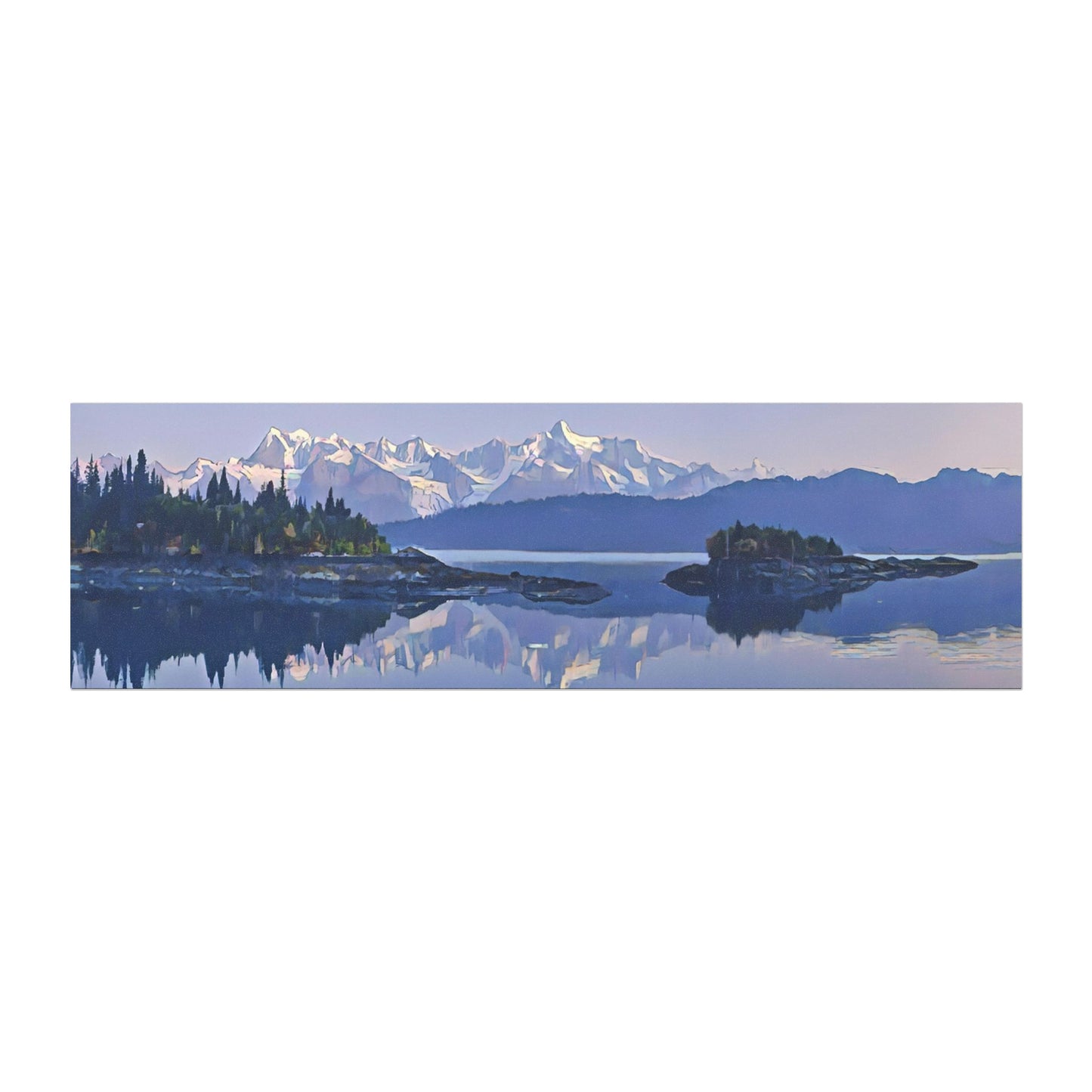 Car Magnet Scenic Mountain Lake Car Magnet — Panorama Vehicle Décor