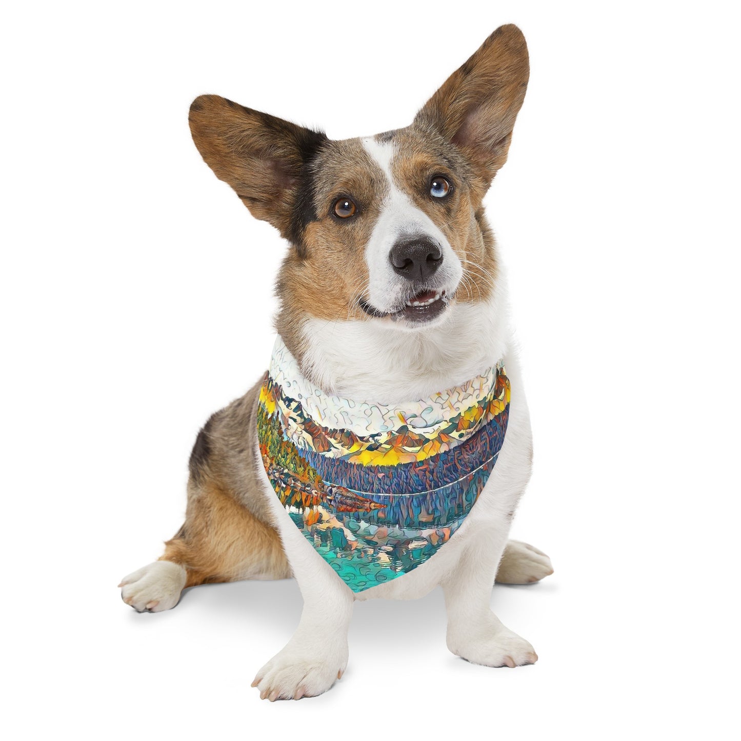 Pet Bandana Collar Autumn Oceans & Mtns