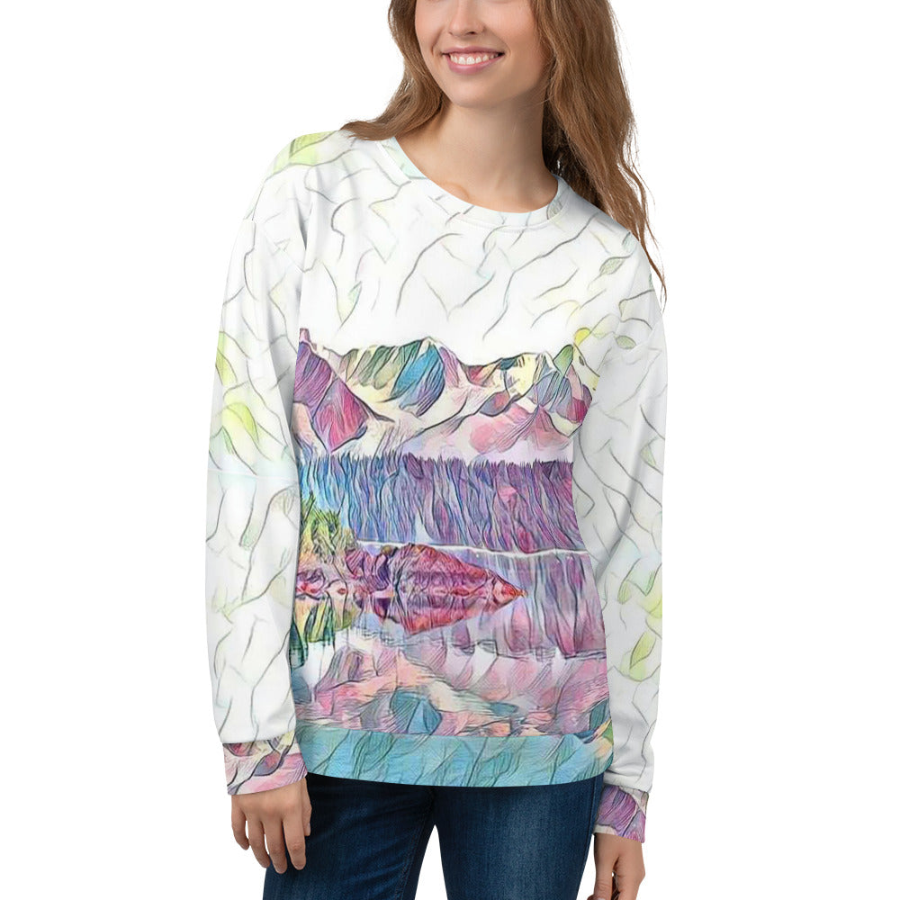 Sweatshirt All Over Print Oceans & Mtns