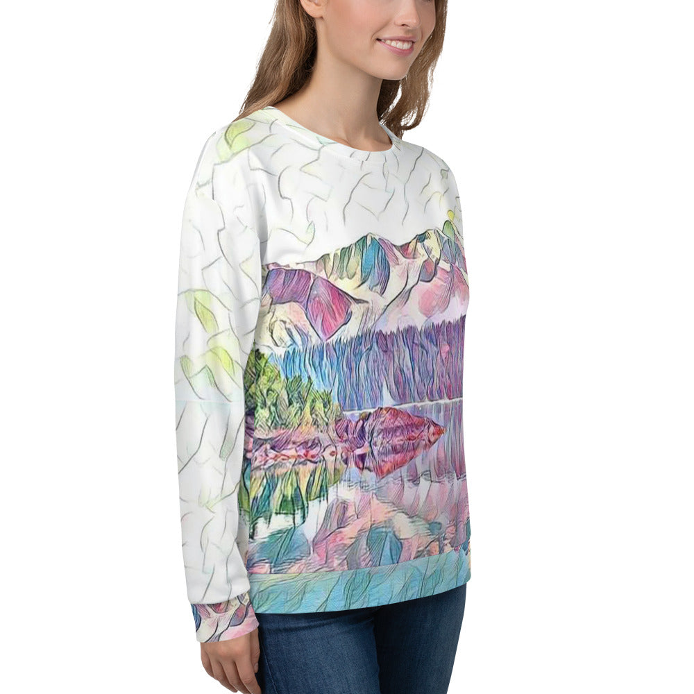 Sweatshirt All Over Print Oceans & Mtns