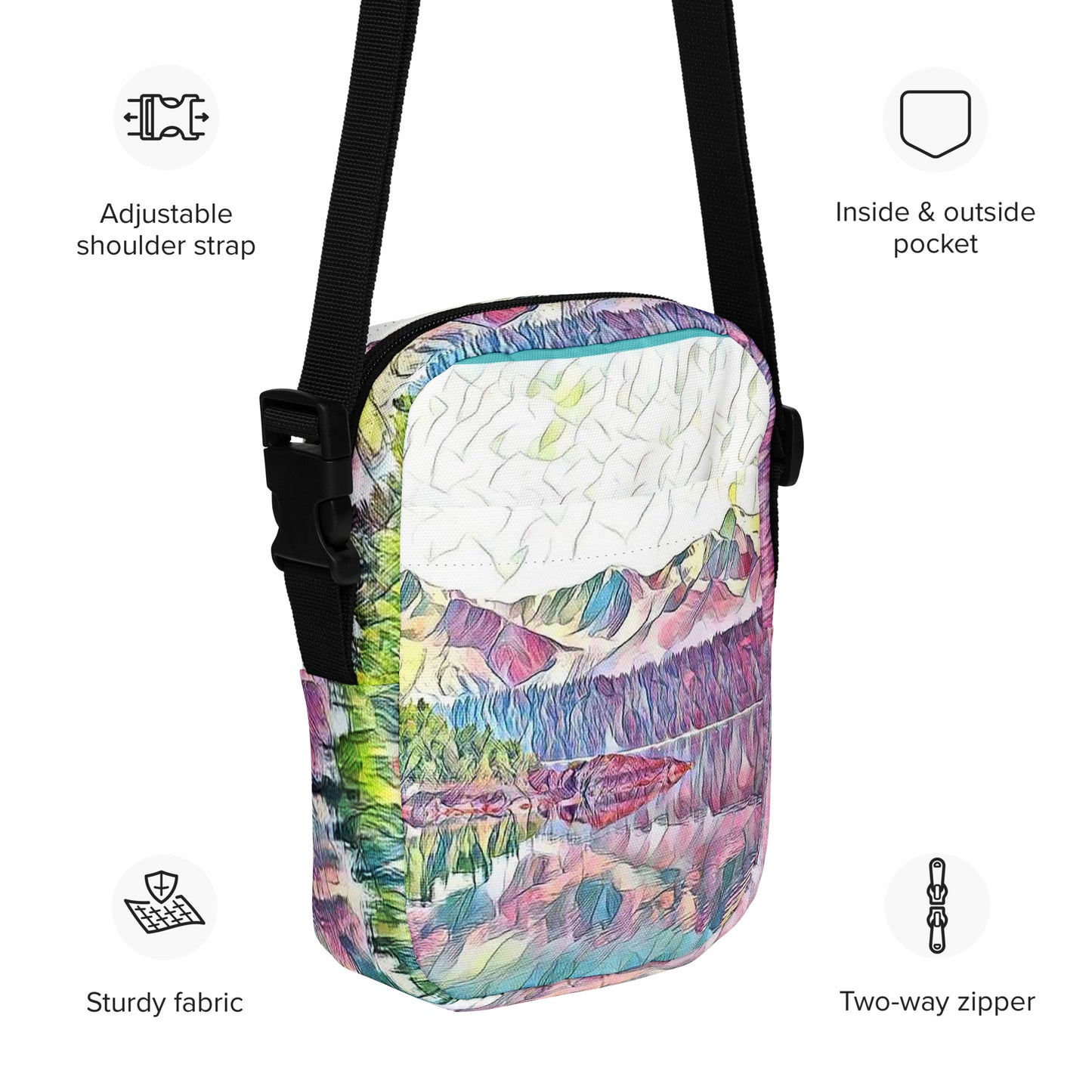 Utility crossbody bag Oceans & Mtns