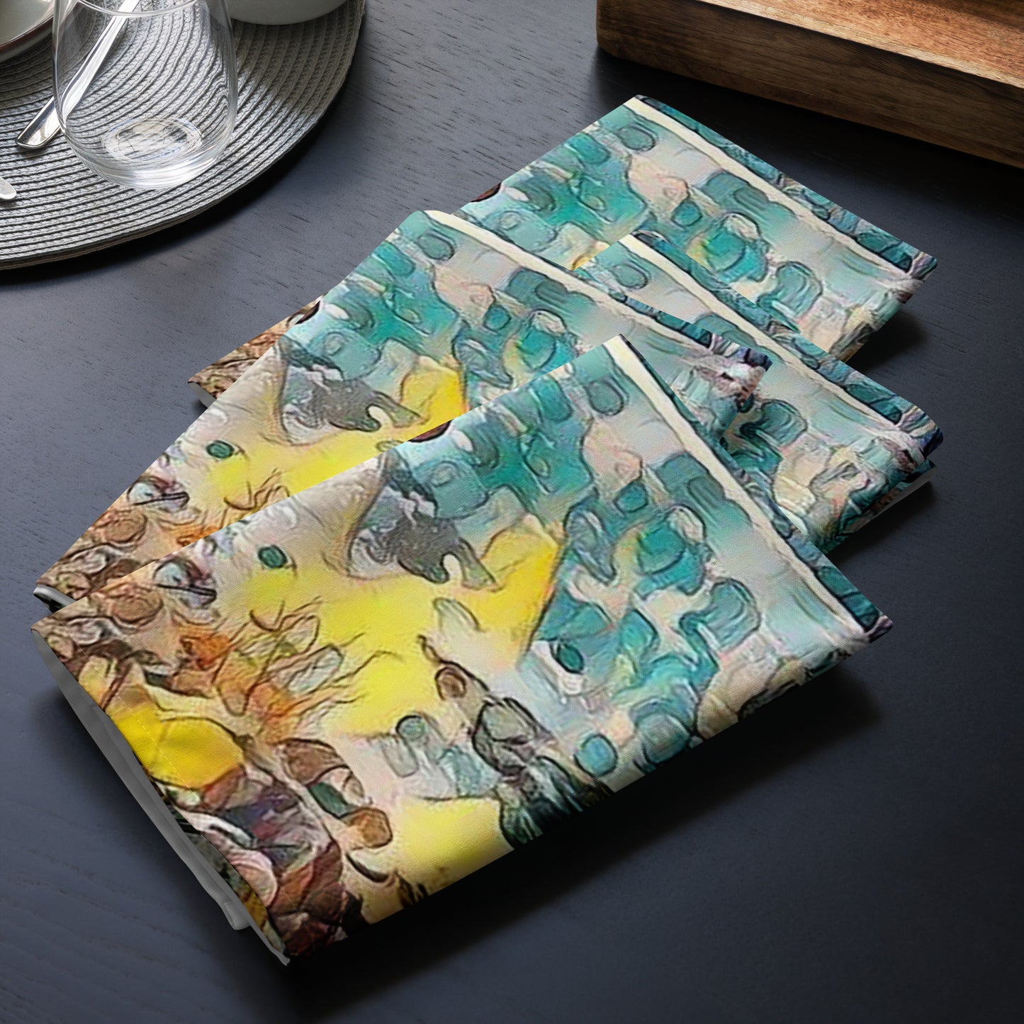 Cloth napkin set Glacier