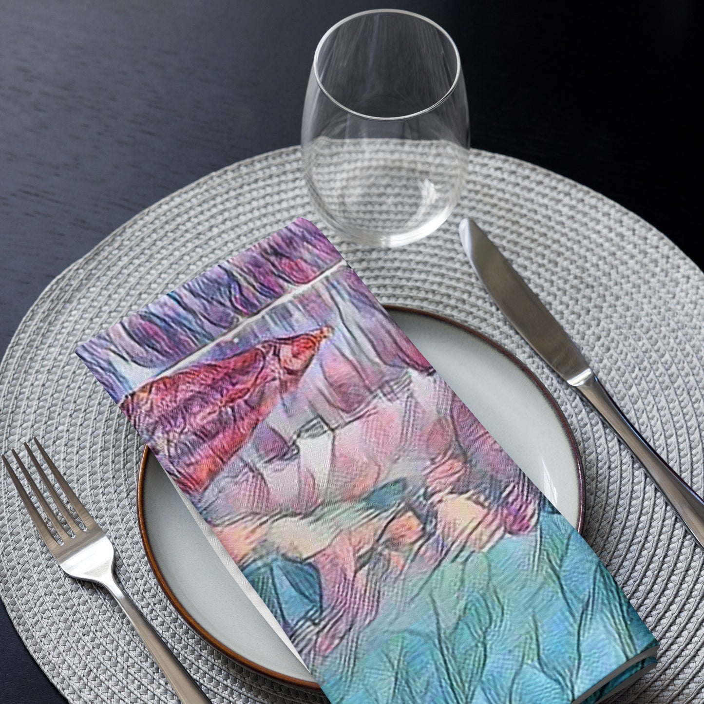 Cloth napkin set Oceans & Mtns