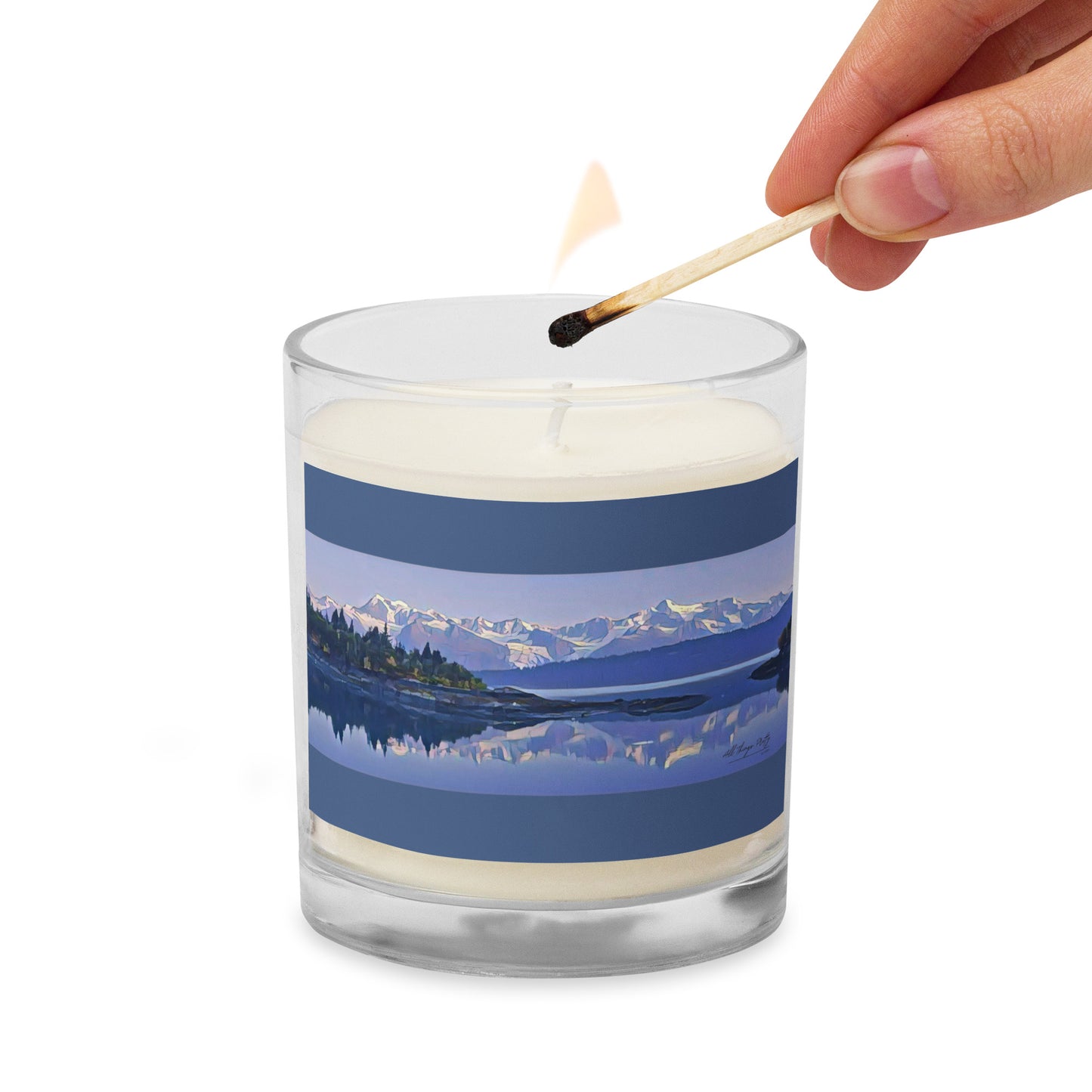 Glass jar soy wax candle Morning