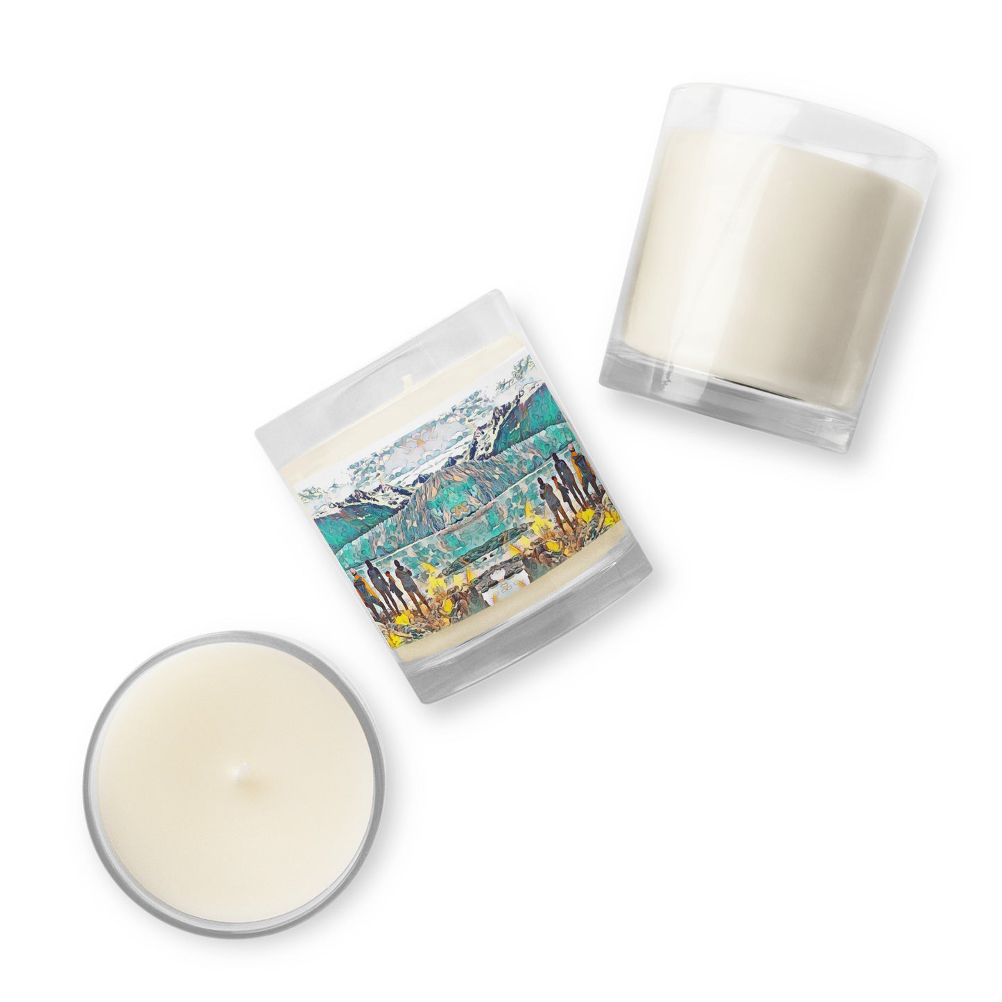 Glass jar soy wax candle Glacier