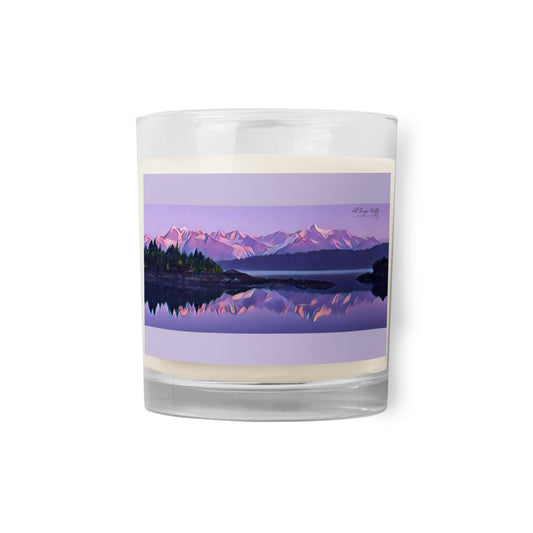 Glass jar soy wax candle Alpenglow