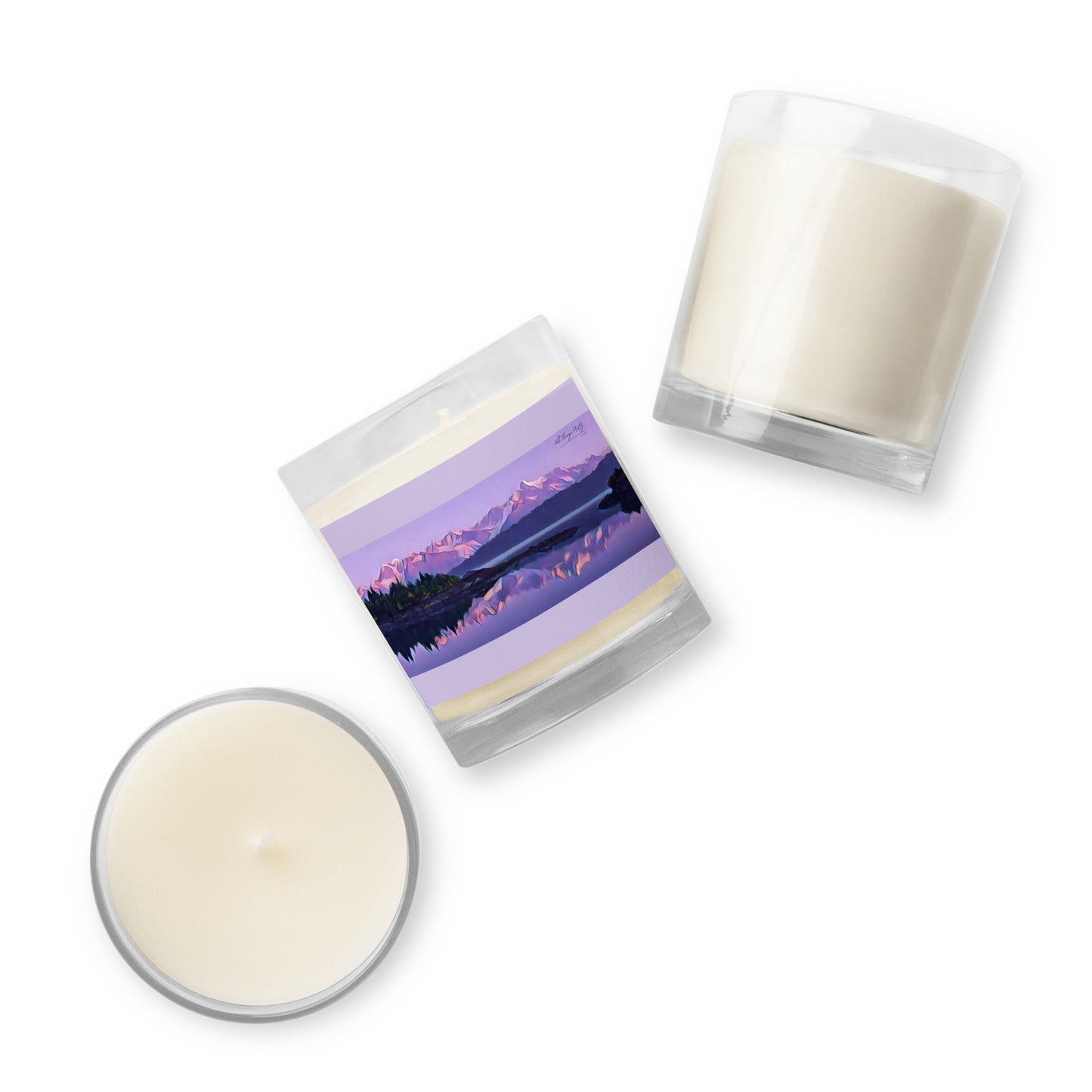 Glass jar soy wax candle Alpenglow