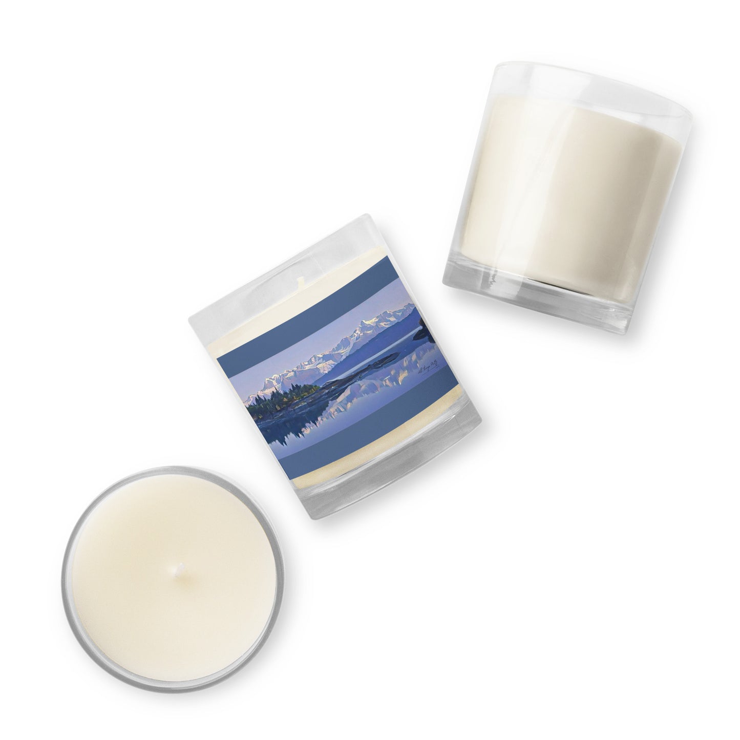 Glass jar soy wax candle Morning