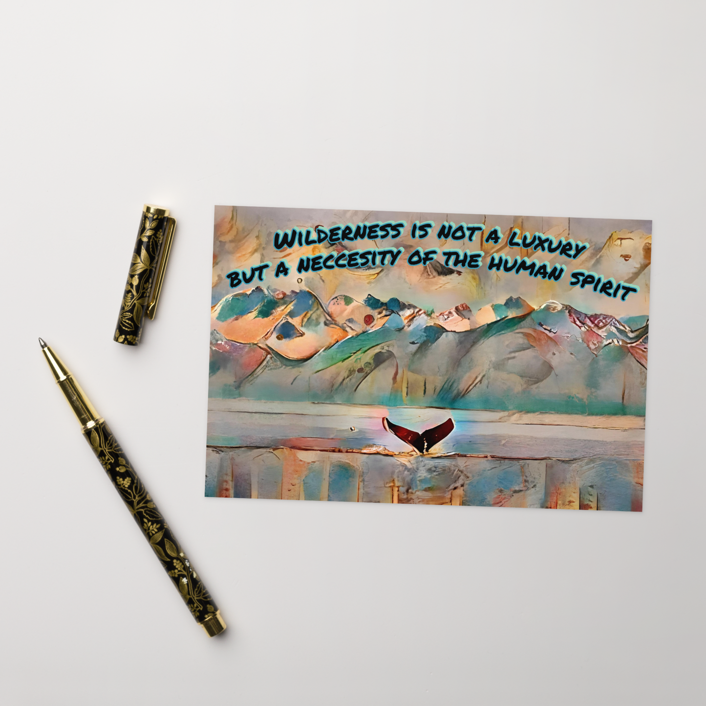 Wilderness is not a Luxury but a Necessity for the Human Spirit" Greeting card