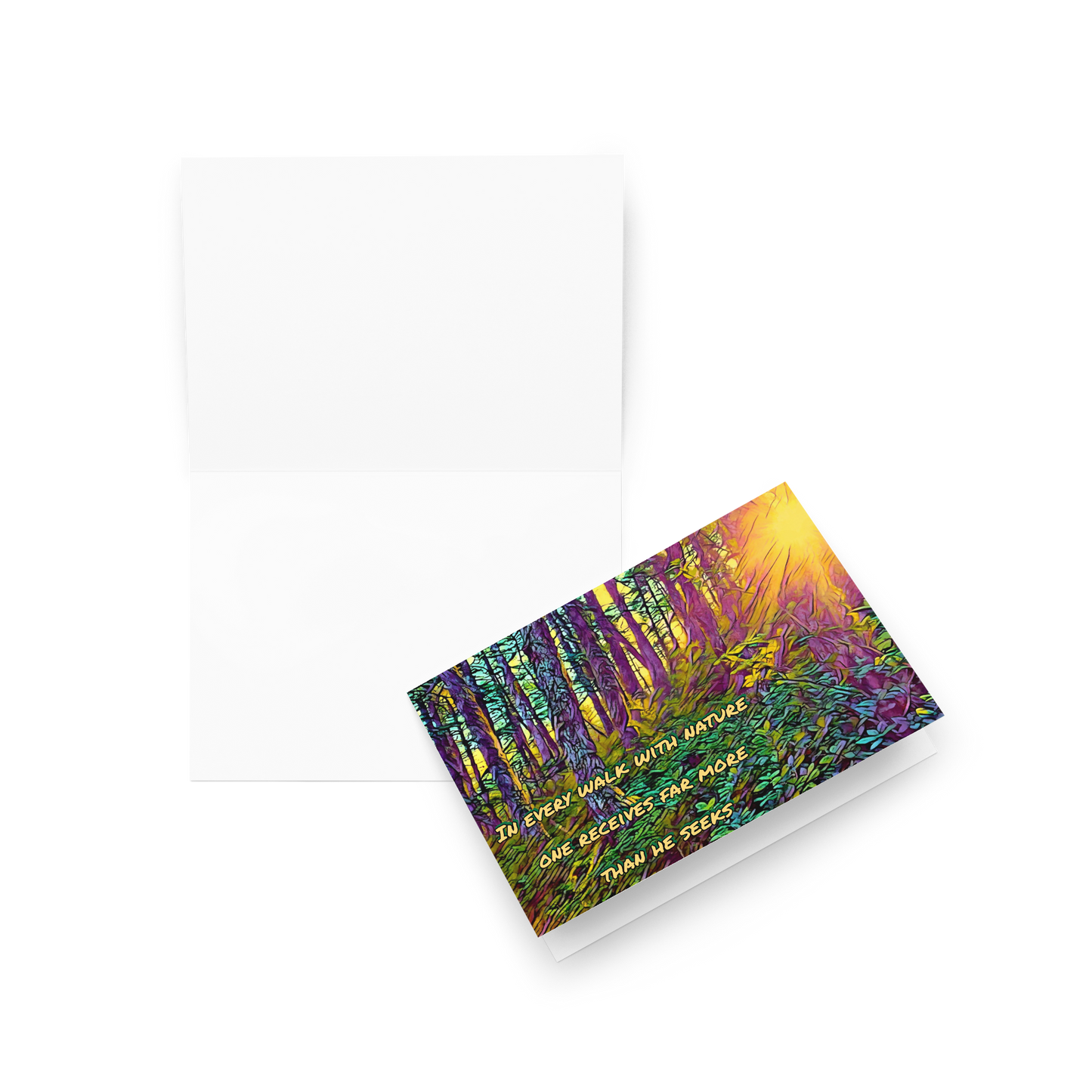 In every walk with nature one receives far more than he seeks" Greeting card