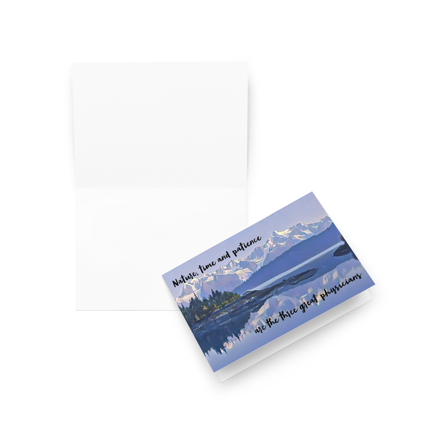 Get Well Soon "Nature, time and patience are the three great physicians" Greeting card