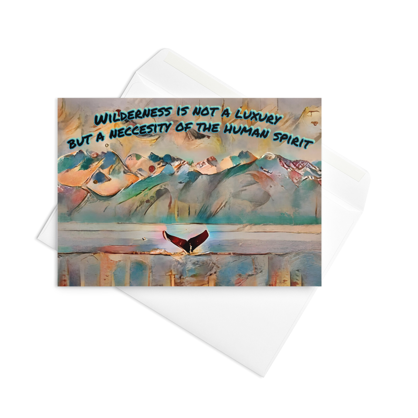 Wilderness is not a Luxury but a Necessity for the Human Spirit" Greeting card