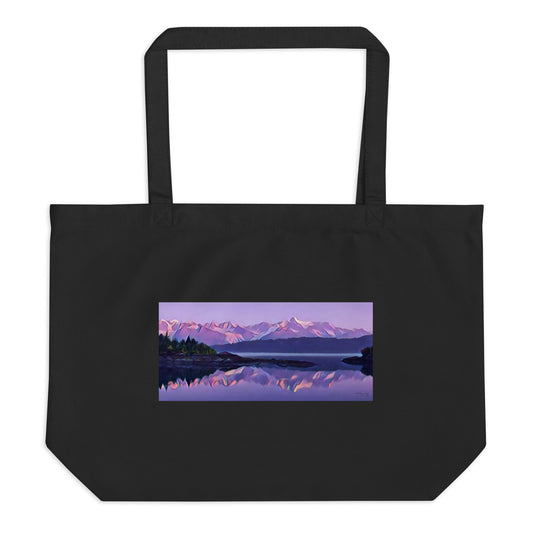 Large organic tote bag Alpenglow