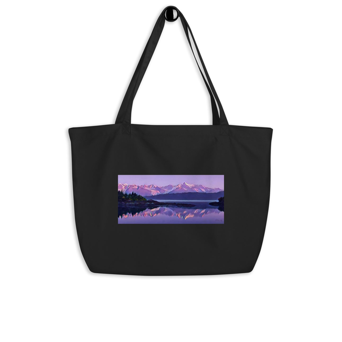 Large organic tote bag Alpenglow