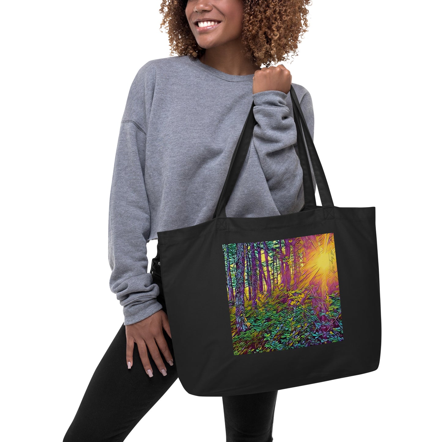 Large organic tote bag Crystal Light