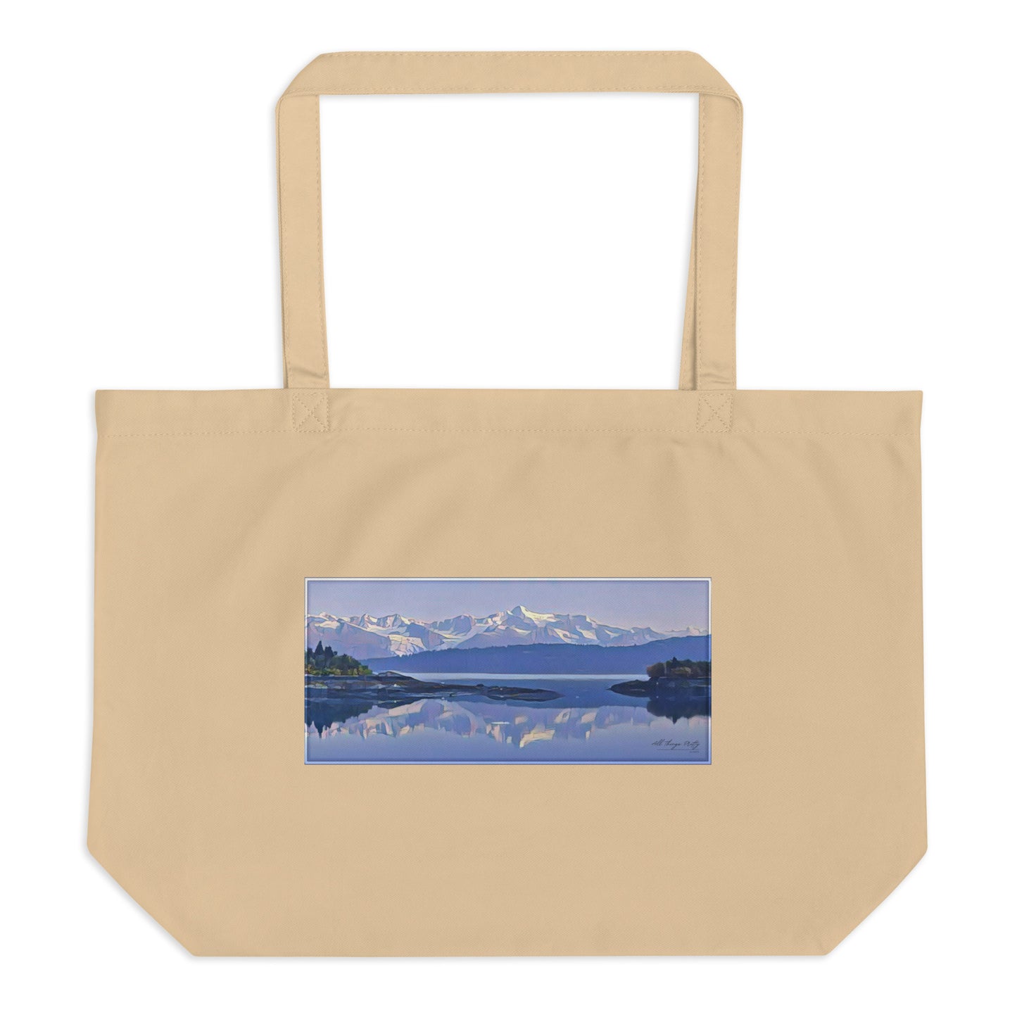 Large organic tote bag morning