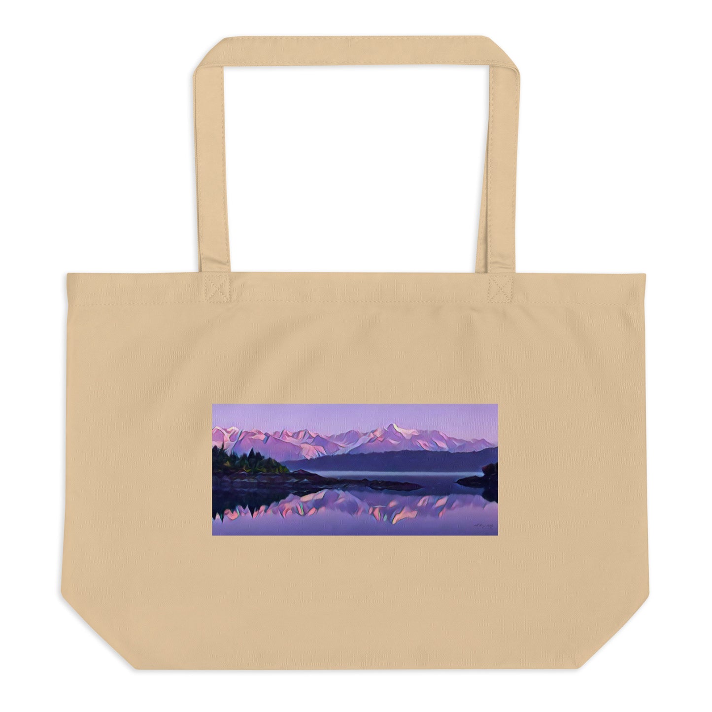 Large organic tote bag Alpenglow