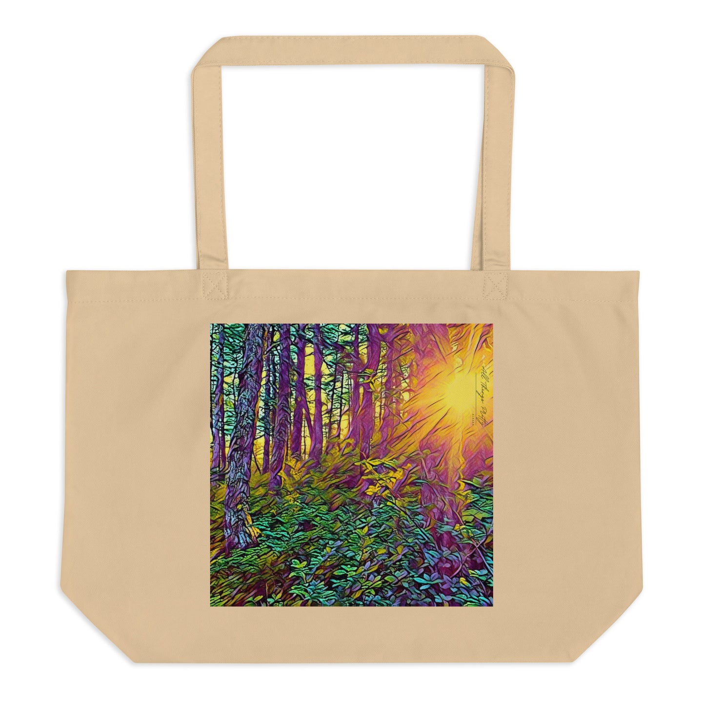 Large organic tote bag Crystal Light