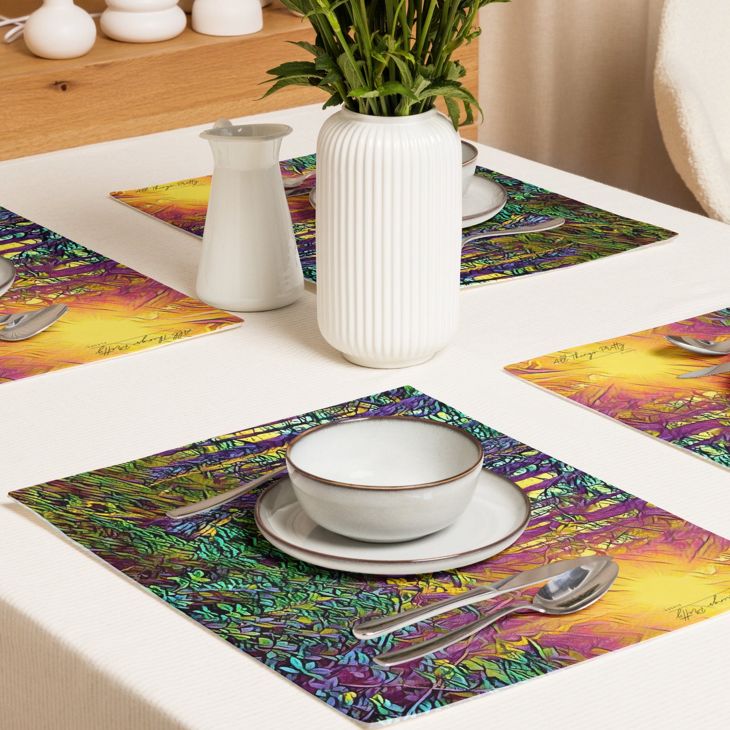 Placemat Set Crystal Light