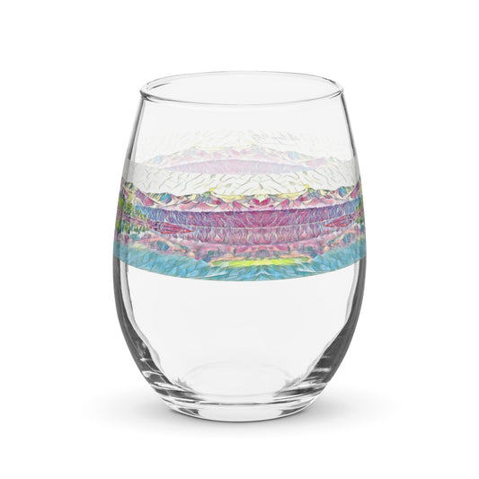 Stemless wine glass Oceans & Mtns