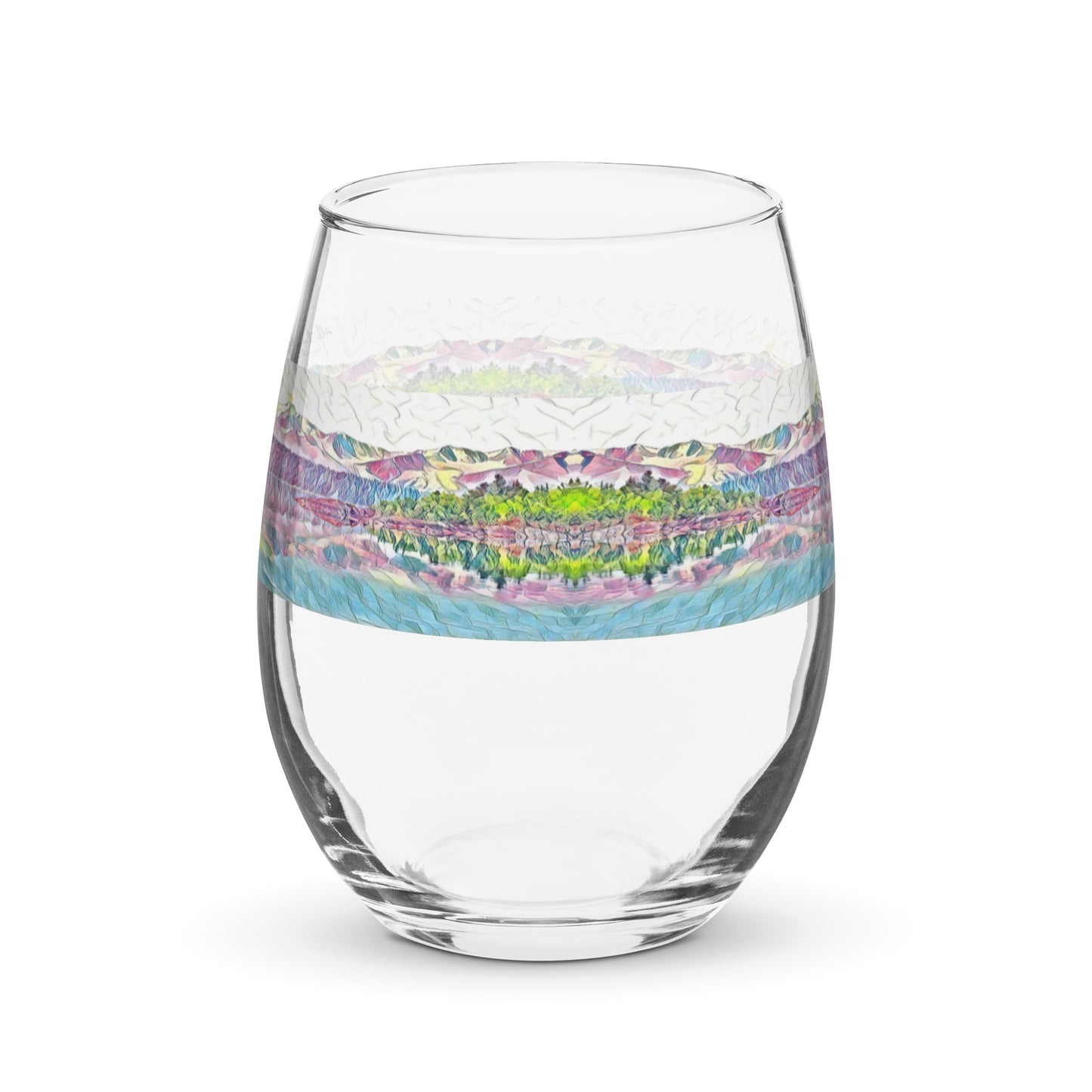 Stemless wine glass Oceans & Mtns