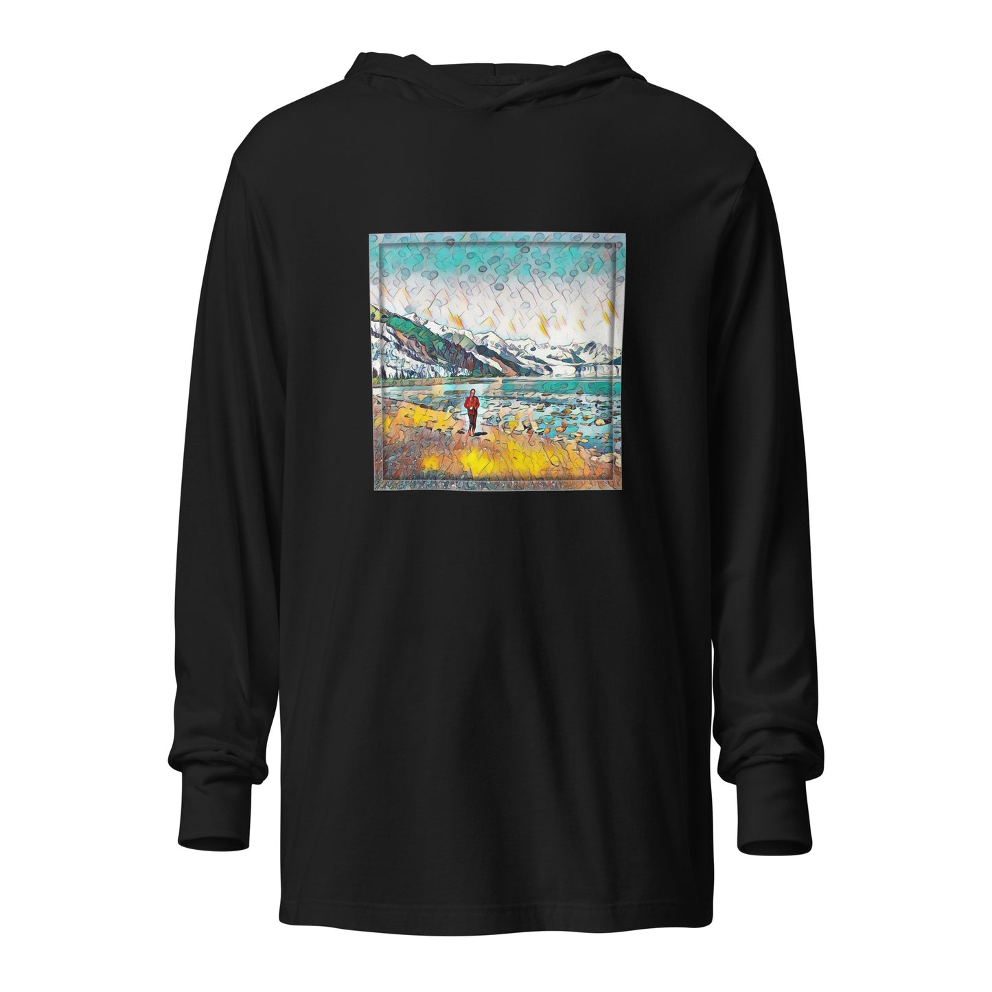 Hooded long-sleeve tee Beach