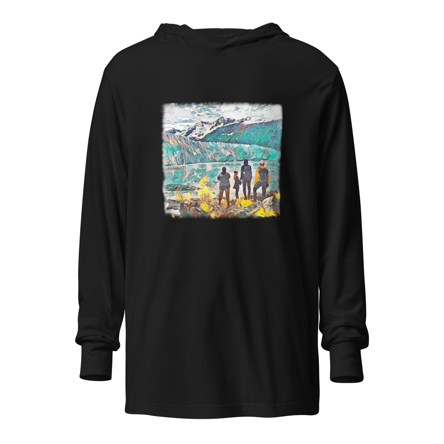 Hooded long-sleeve tee Glacier