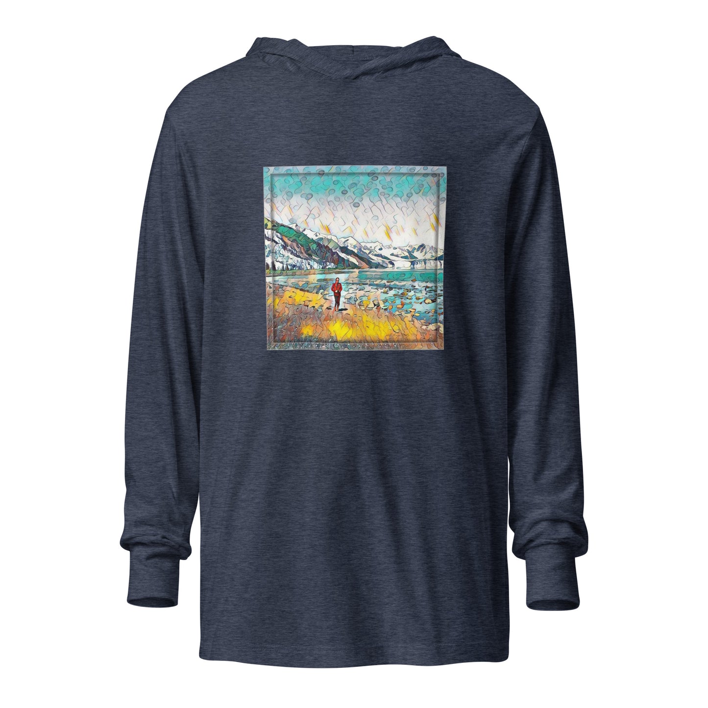 Hooded long-sleeve tee Beach