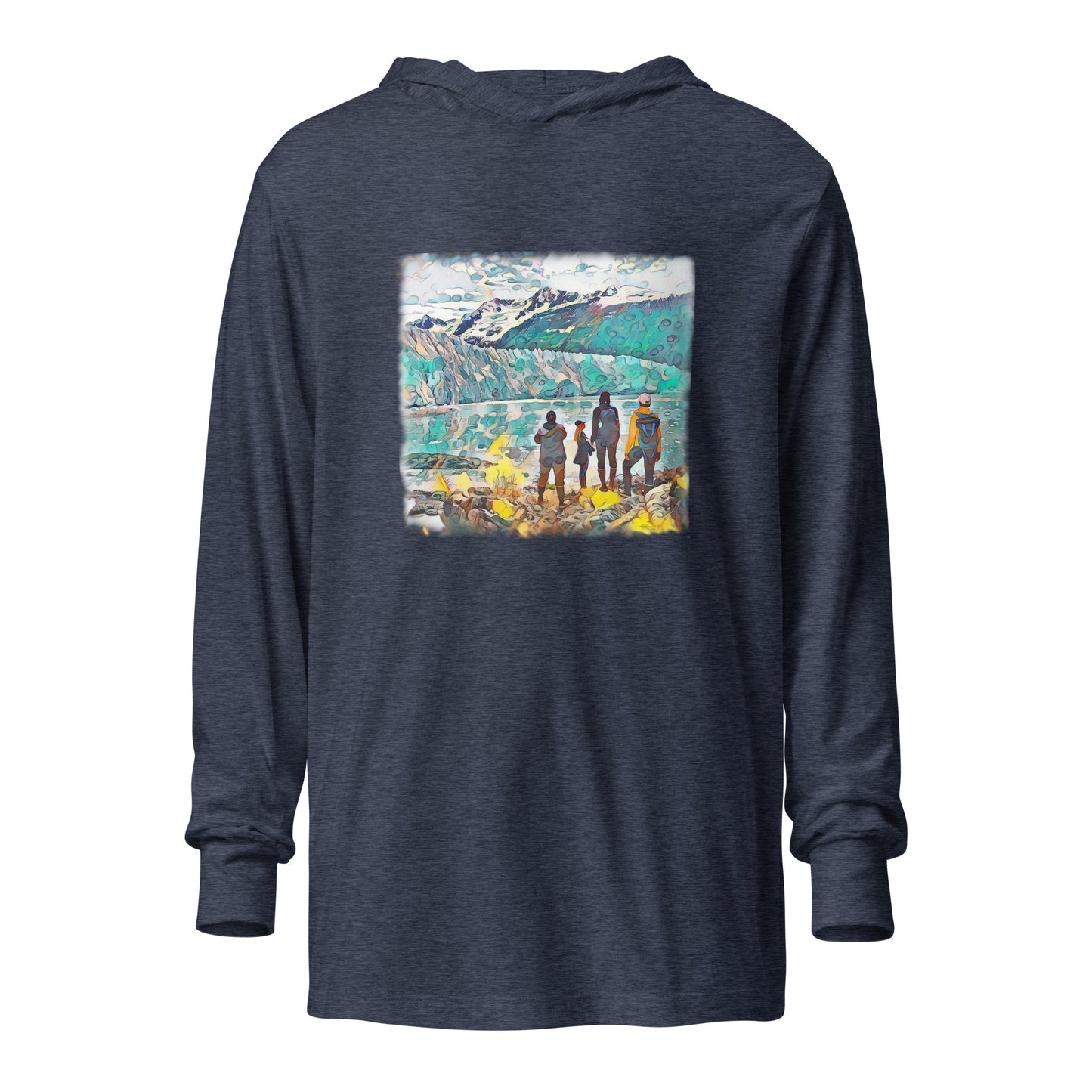 Hooded long-sleeve tee Glacier