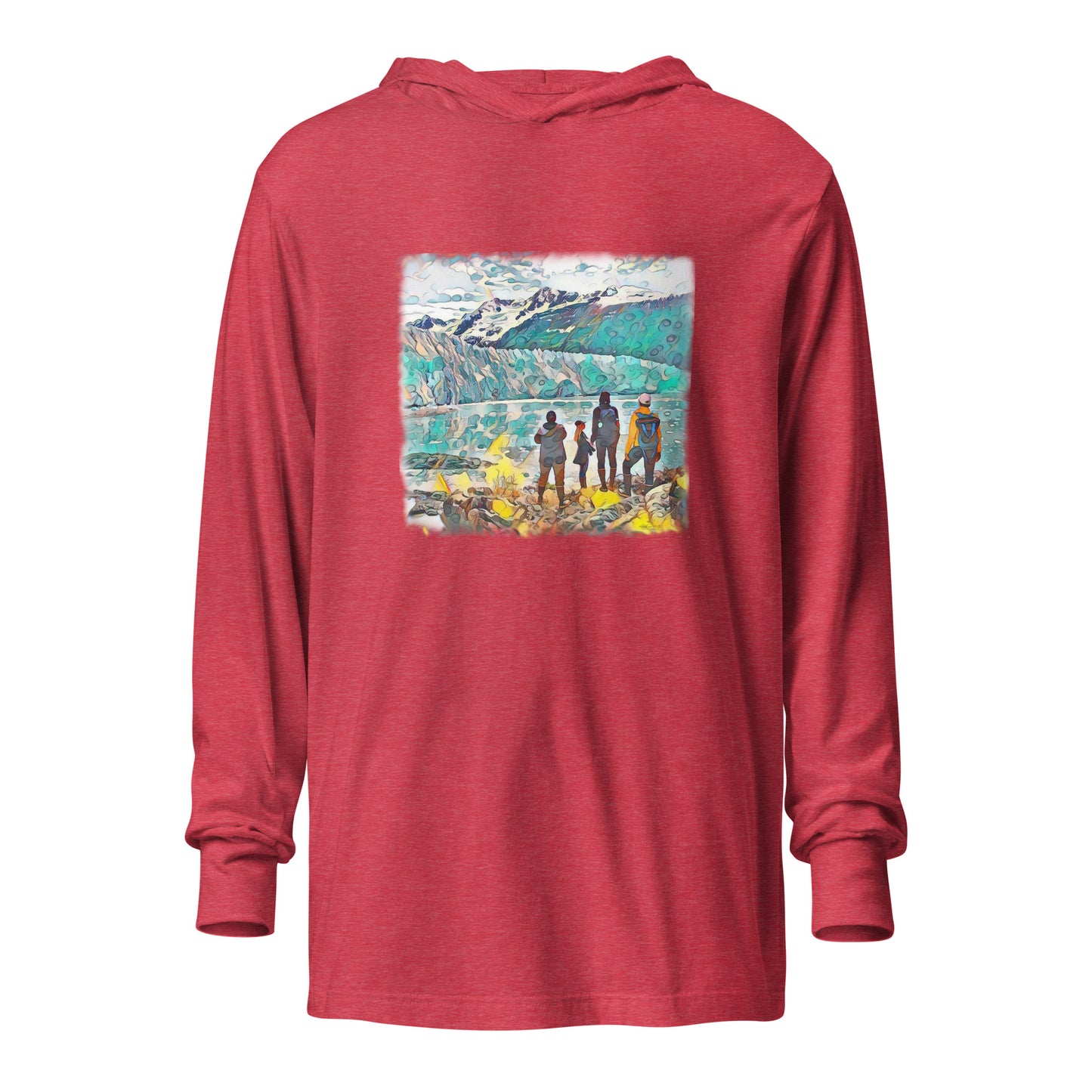 Hooded long-sleeve tee Glacier