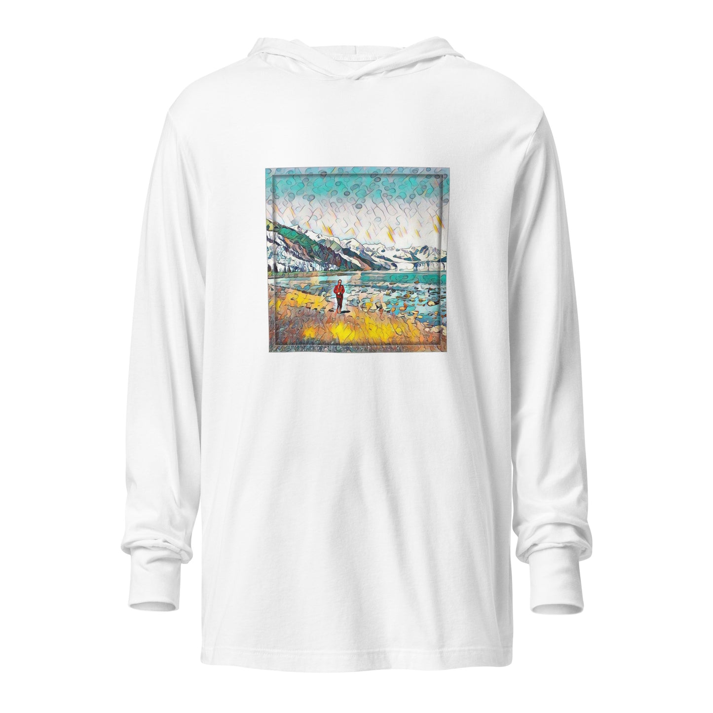 Hooded long-sleeve tee Beach