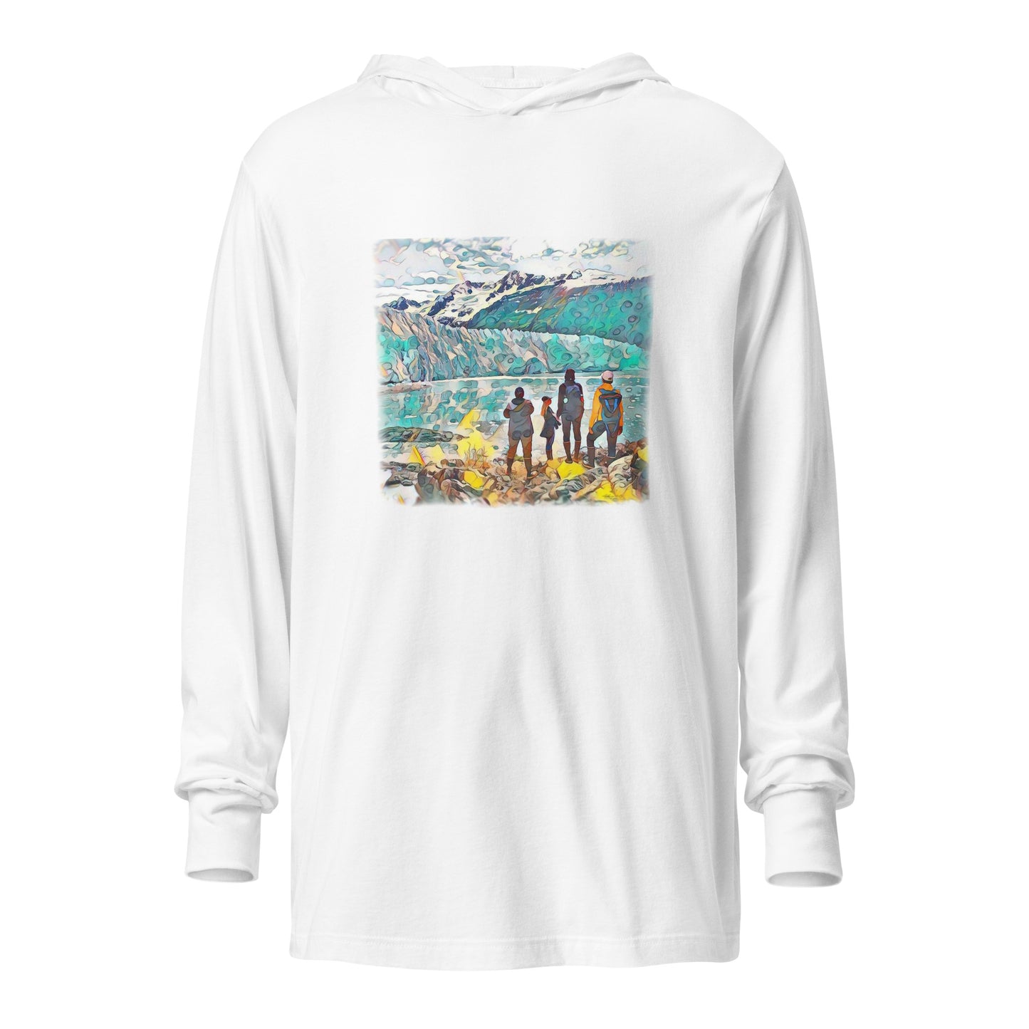 Hooded long-sleeve tee Glacier