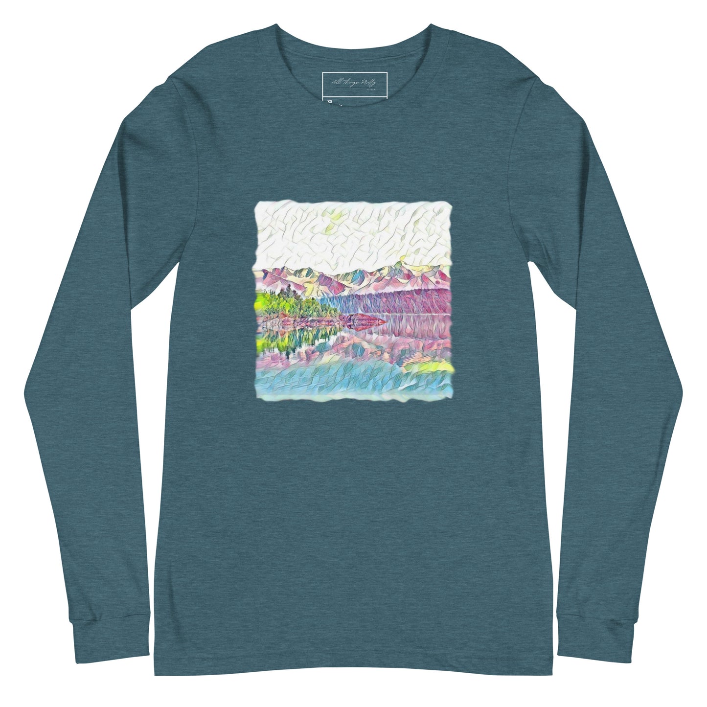 Unisex Long Sleeve Tee Oceans & Mtns