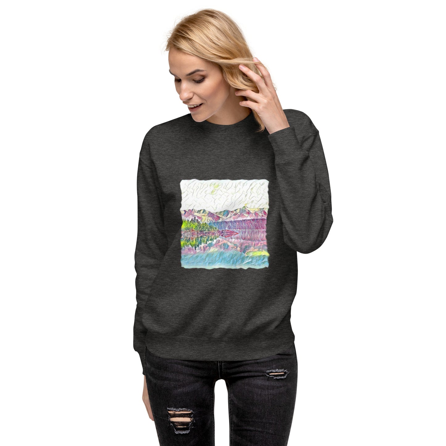 Unisex Premium Sweatshirt Oceans & Mtns