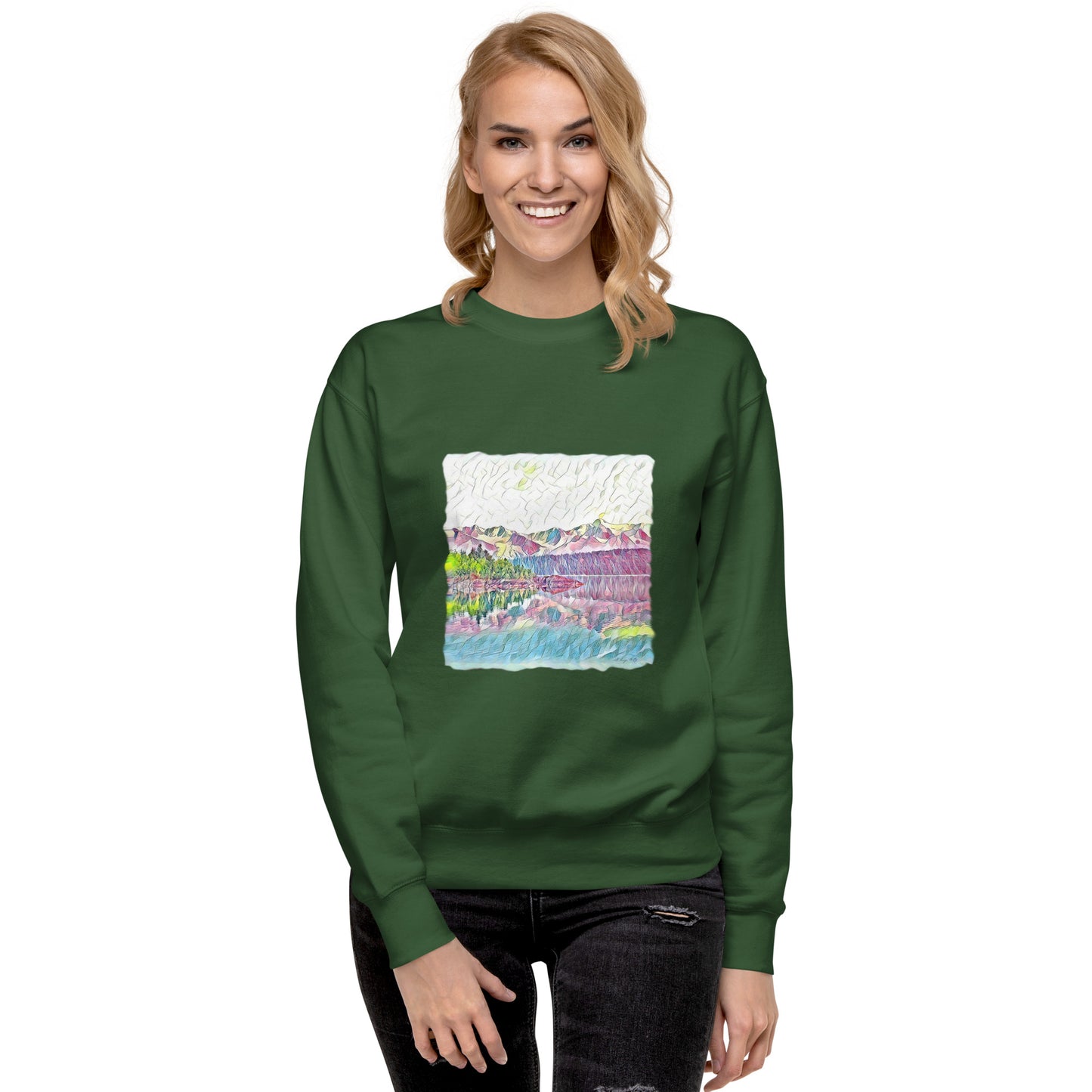 Unisex Premium Sweatshirt Oceans & Mtns