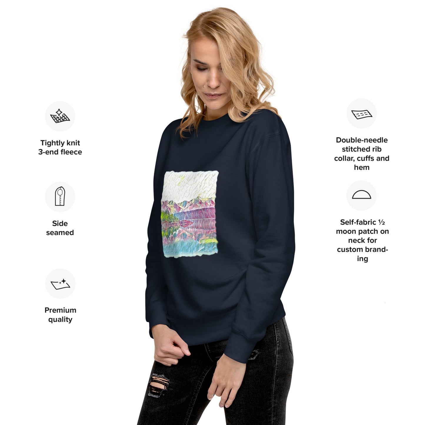 Unisex Premium Sweatshirt Oceans & Mtns