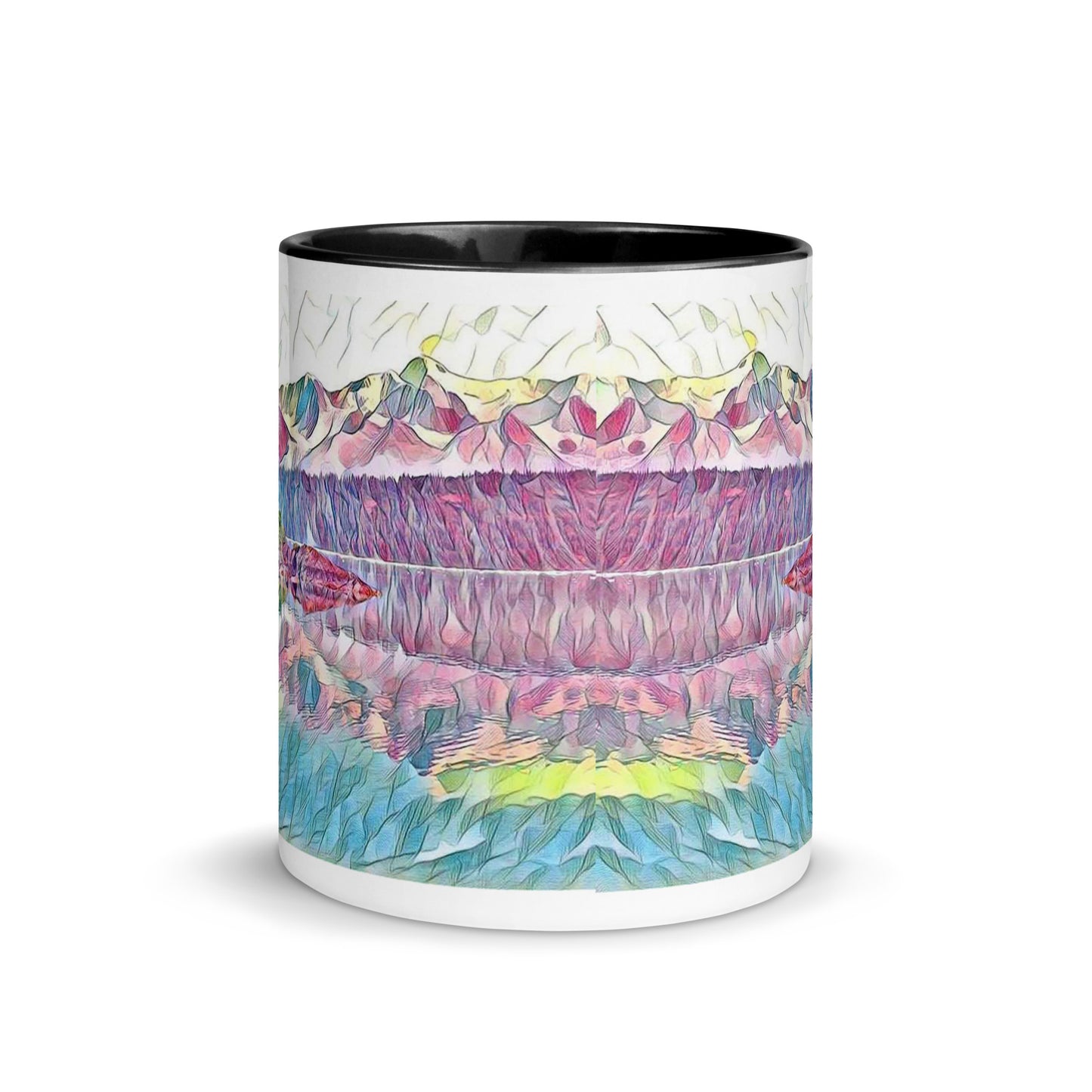 Mug with Color Inside Oceans & Mtns