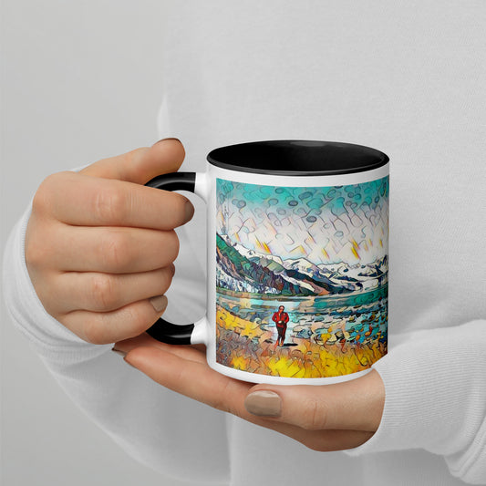 Mug with Color Inside, Beach Stroll