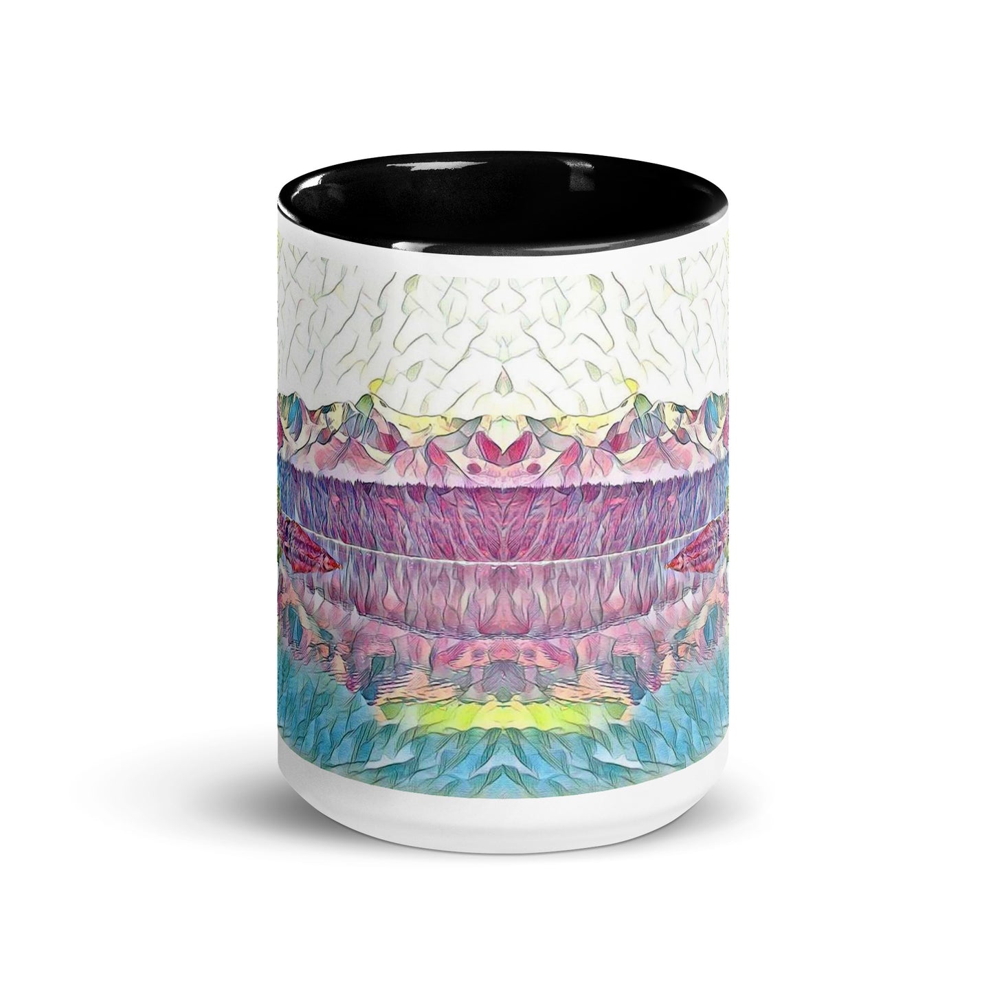 Mug with Color Inside Oceans & Mtns