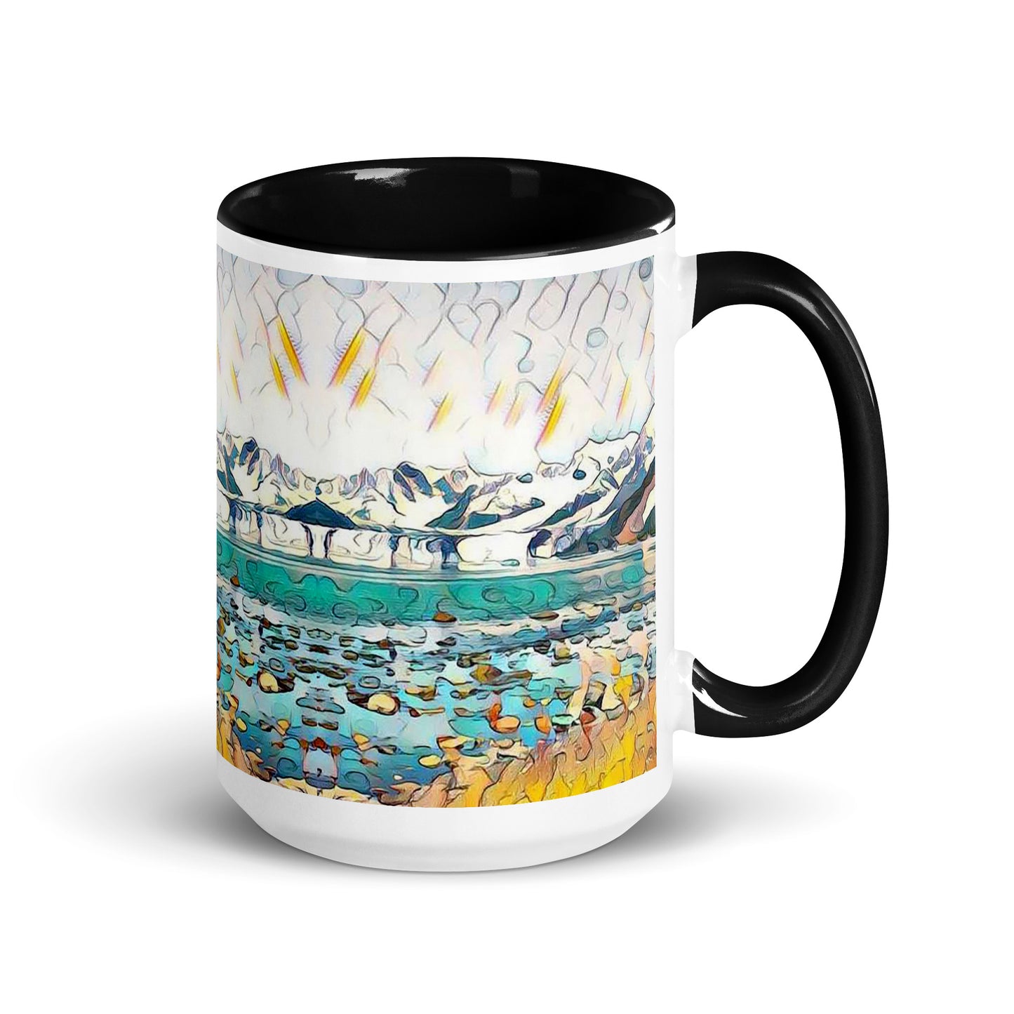 Mug with Color Inside Beach